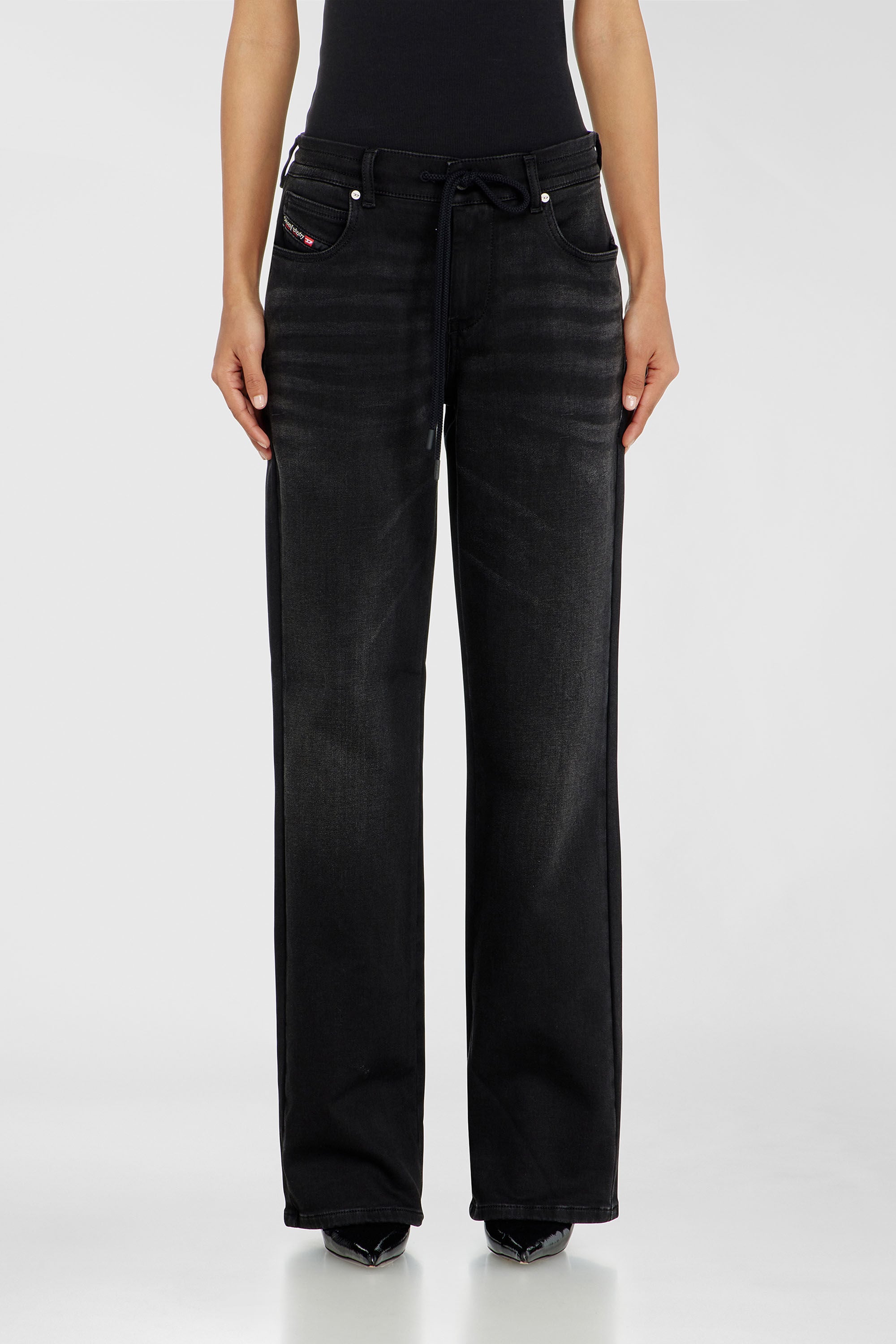 Diesel - Woman's Regular 2071 D-Meel Joggjeans&reg; 09P90, Black/Dark grey - 2