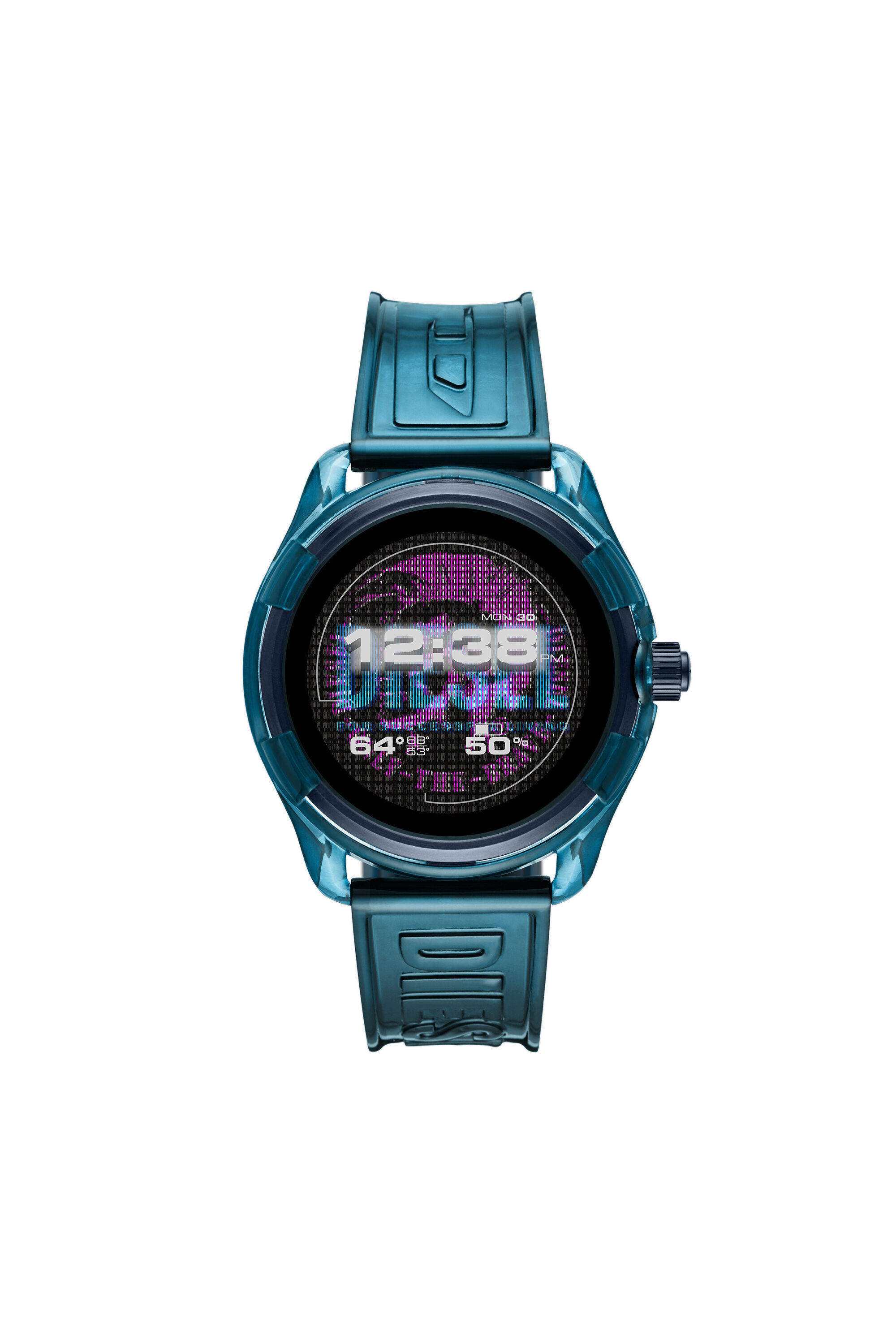 Men s Diesel On Fadelite Smartwatch Blue Transparent Diesel