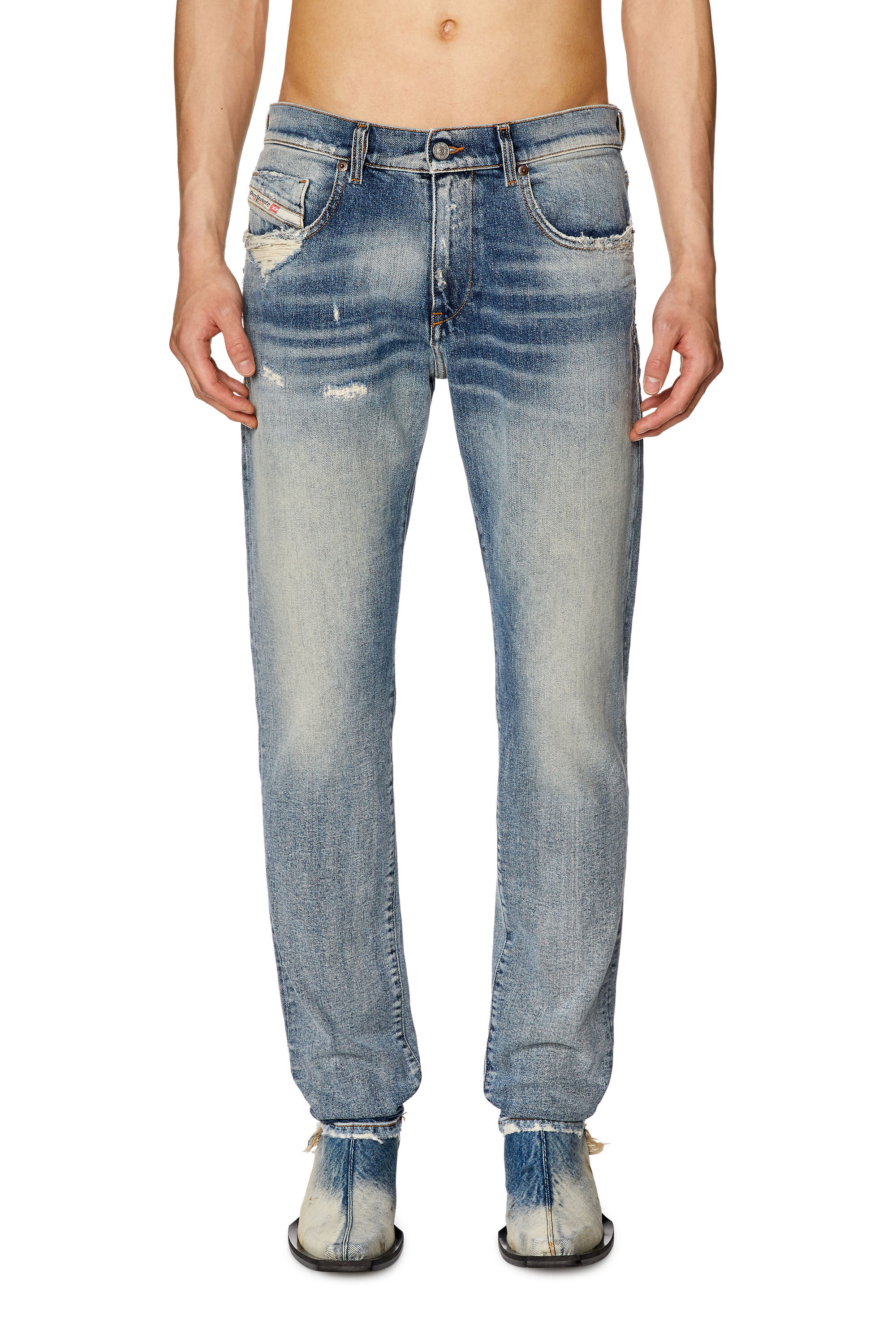 Diesel - Slim Jeans 2019 D-Strukt 007Q3, Light Blue - Image 3