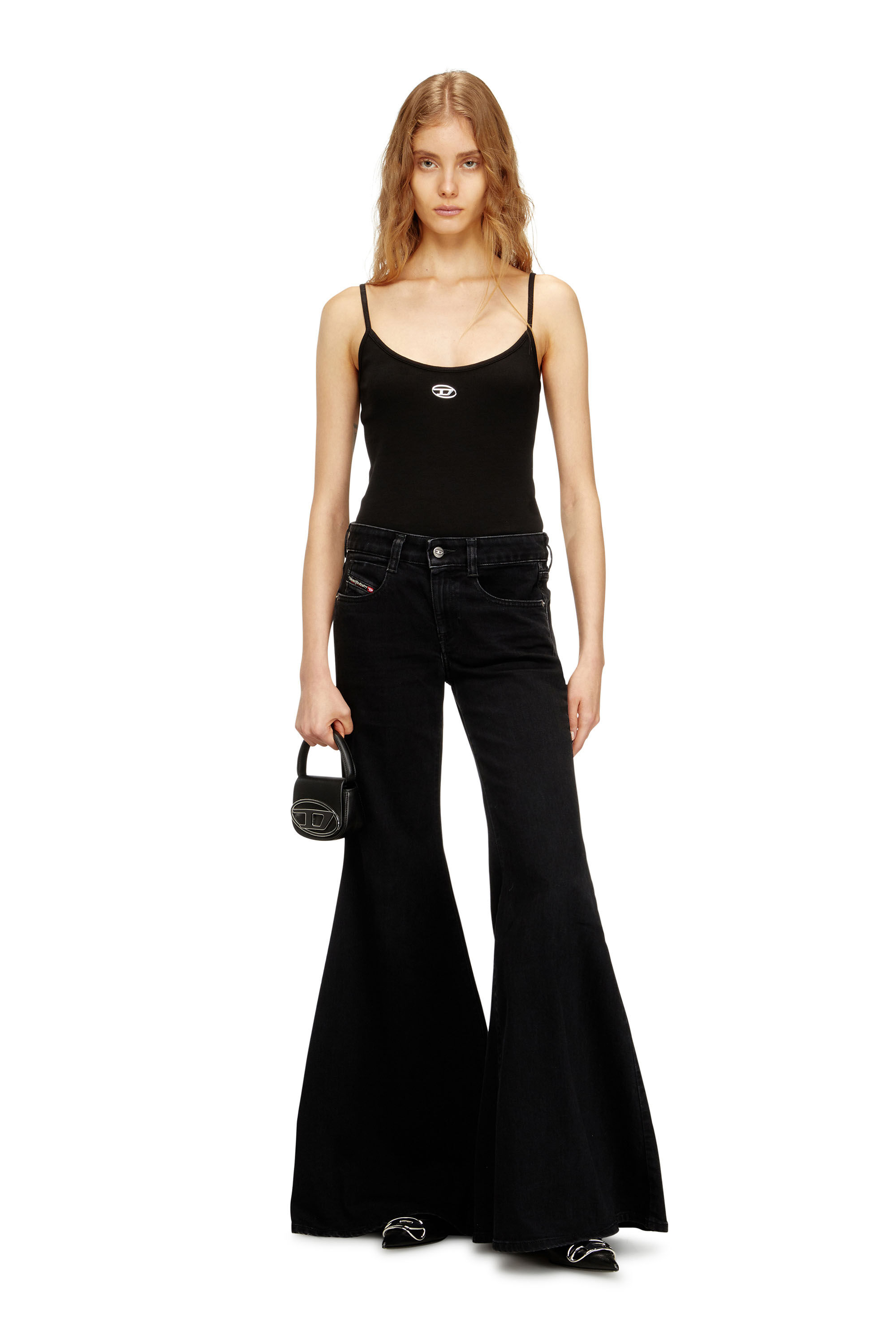 Diesel - Woman's Flare Jeans 1970 D-Bleess 09N89, Black/Dark grey - 1