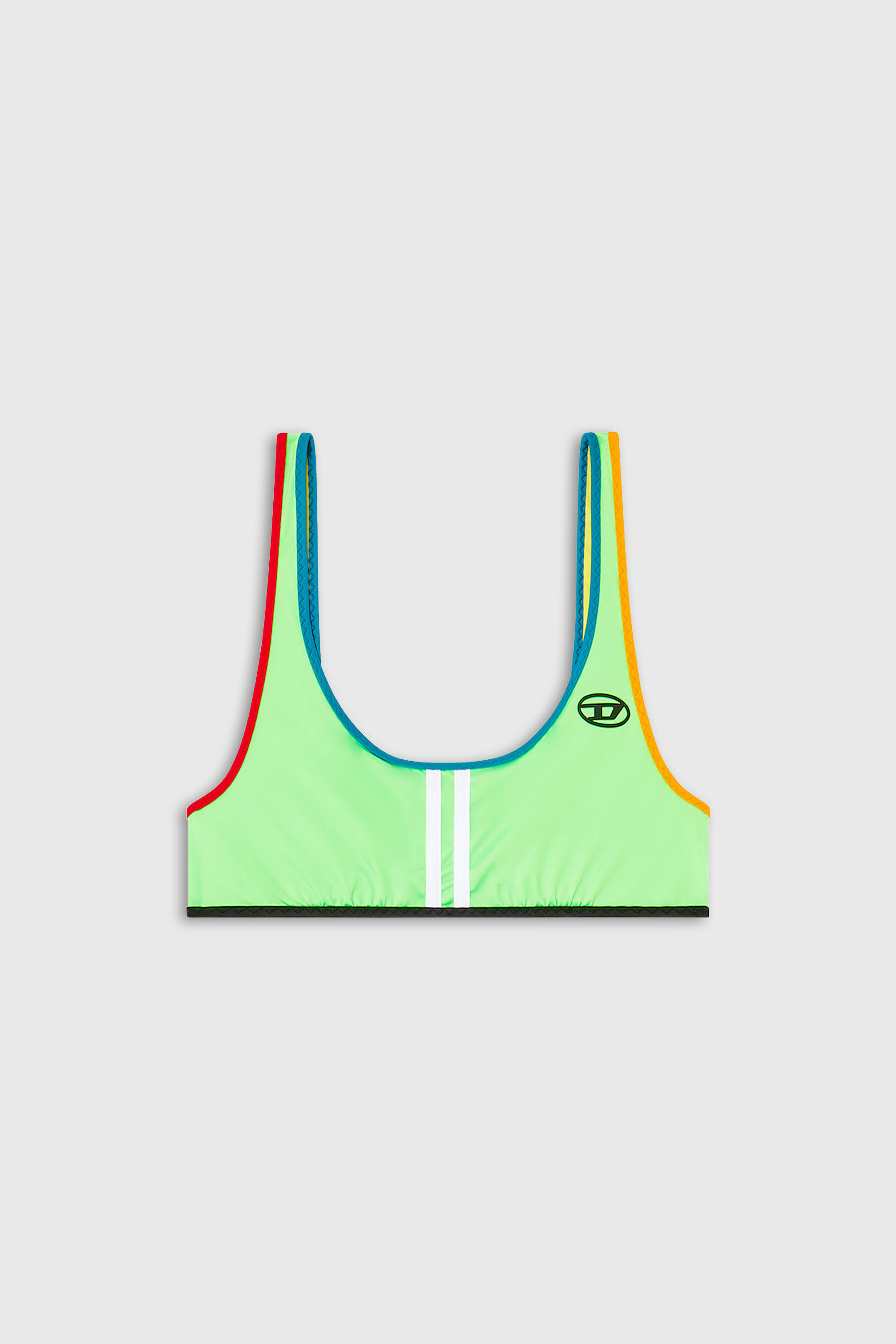 Diesel - JADA-D-POP, Woman's Nylon bikini top with sporty stripes in Multicolor - 4