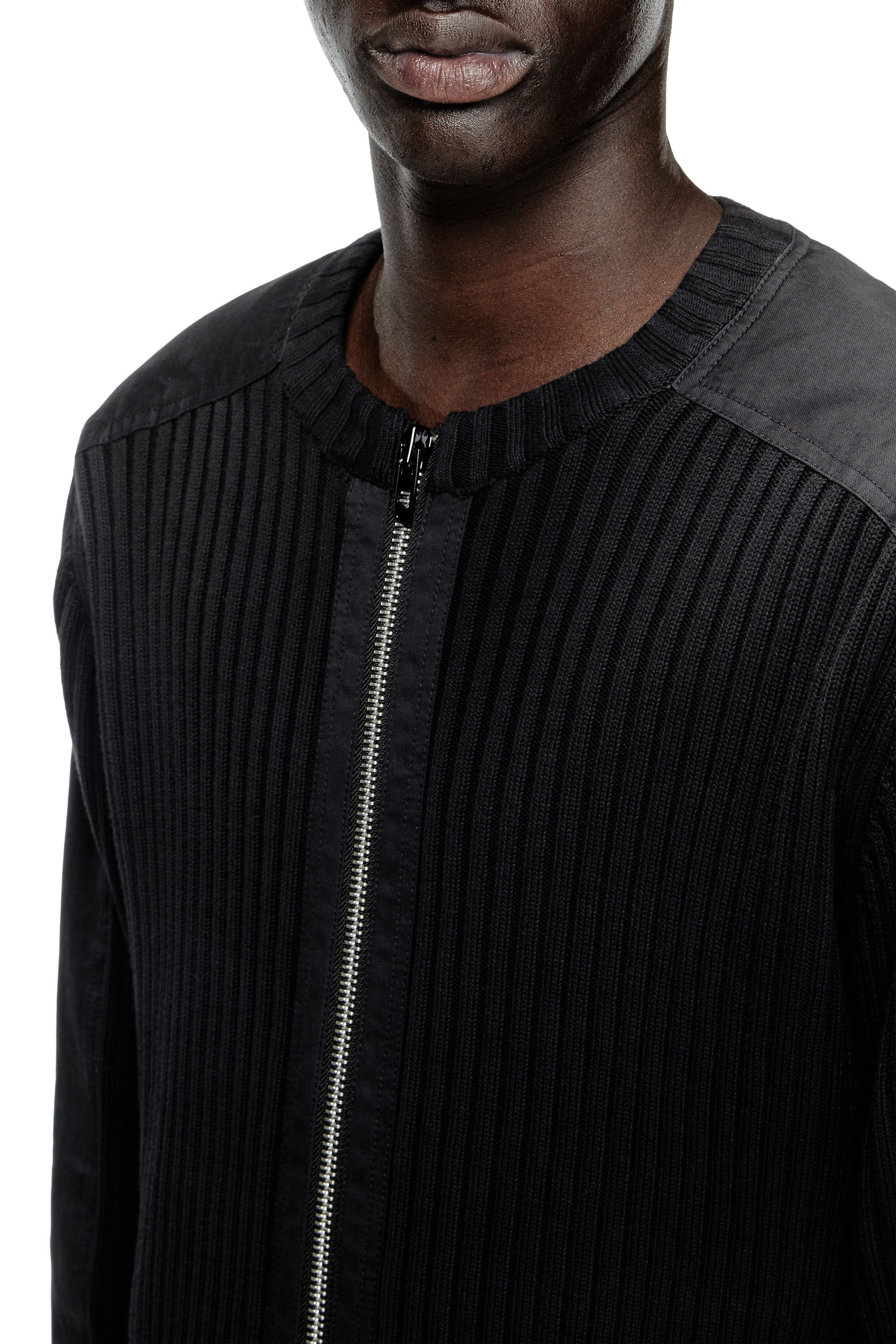 Diesel - K-MATTY, Man's Zipped cardigan with utilitarian panels in null - 5