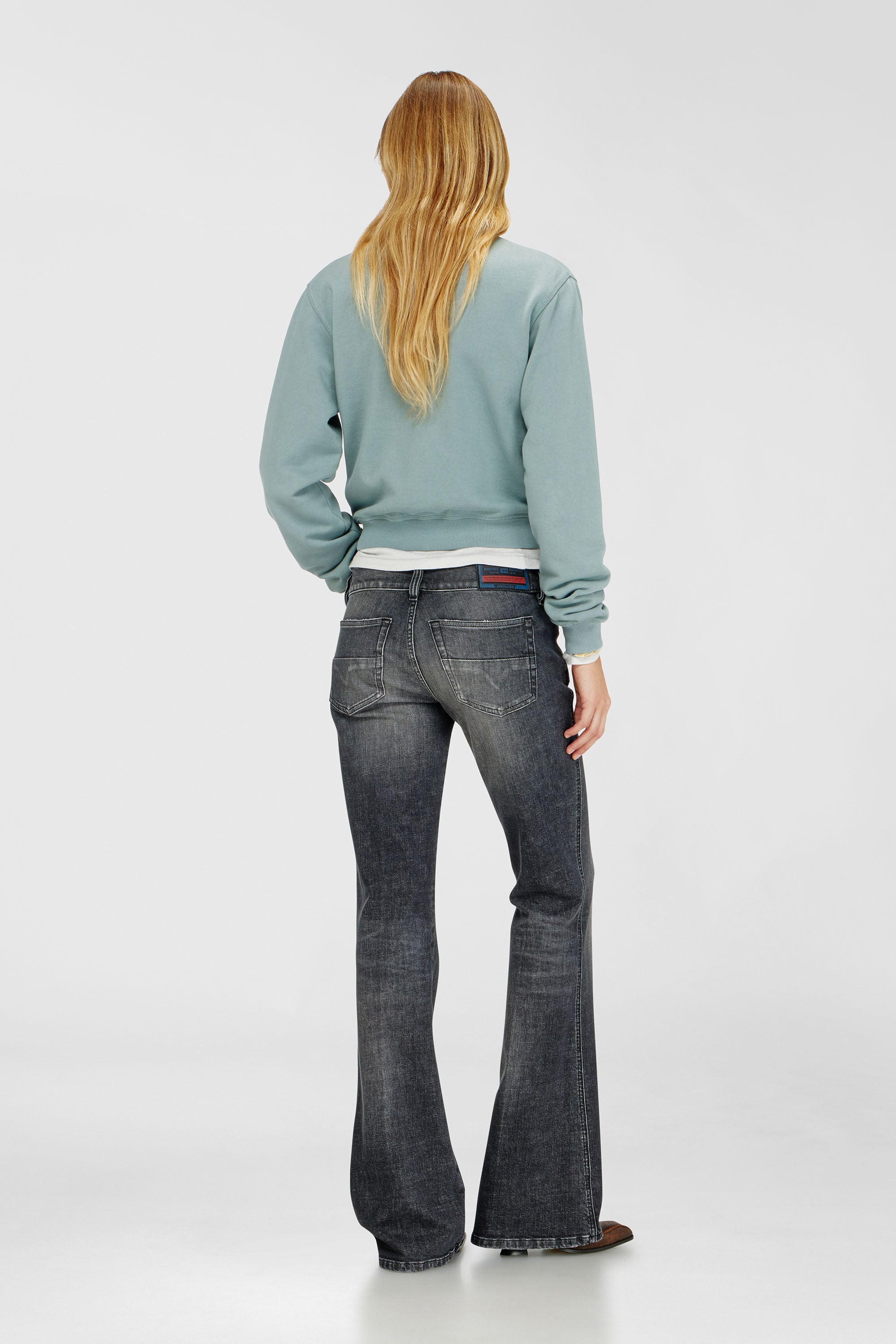 Diesel - Woman's Bootcut Jeans D-Hush 0CIAU, Black/Dark grey - 3