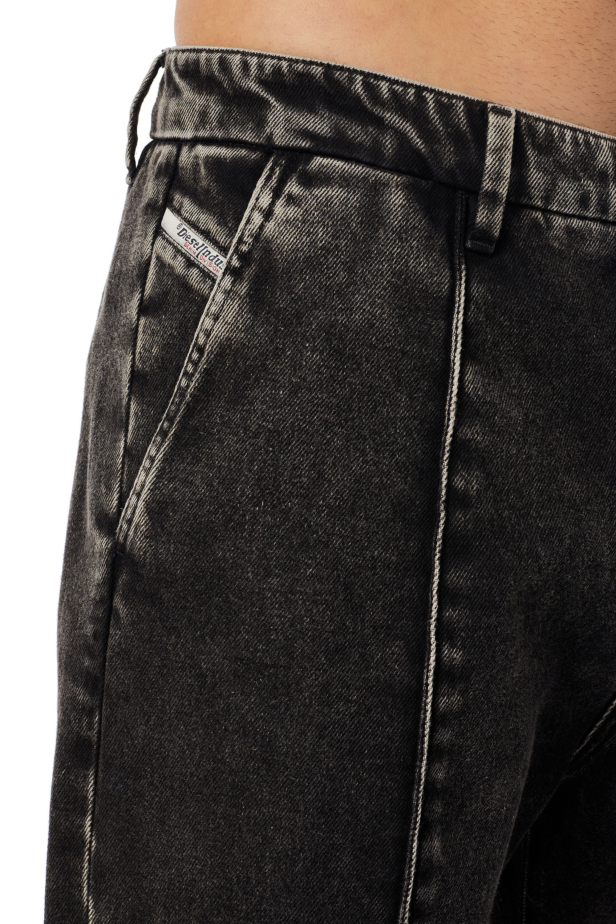 Diesel - D-Chino-Work 09B87 Straight Jeans, Black/Dark grey - Image 6