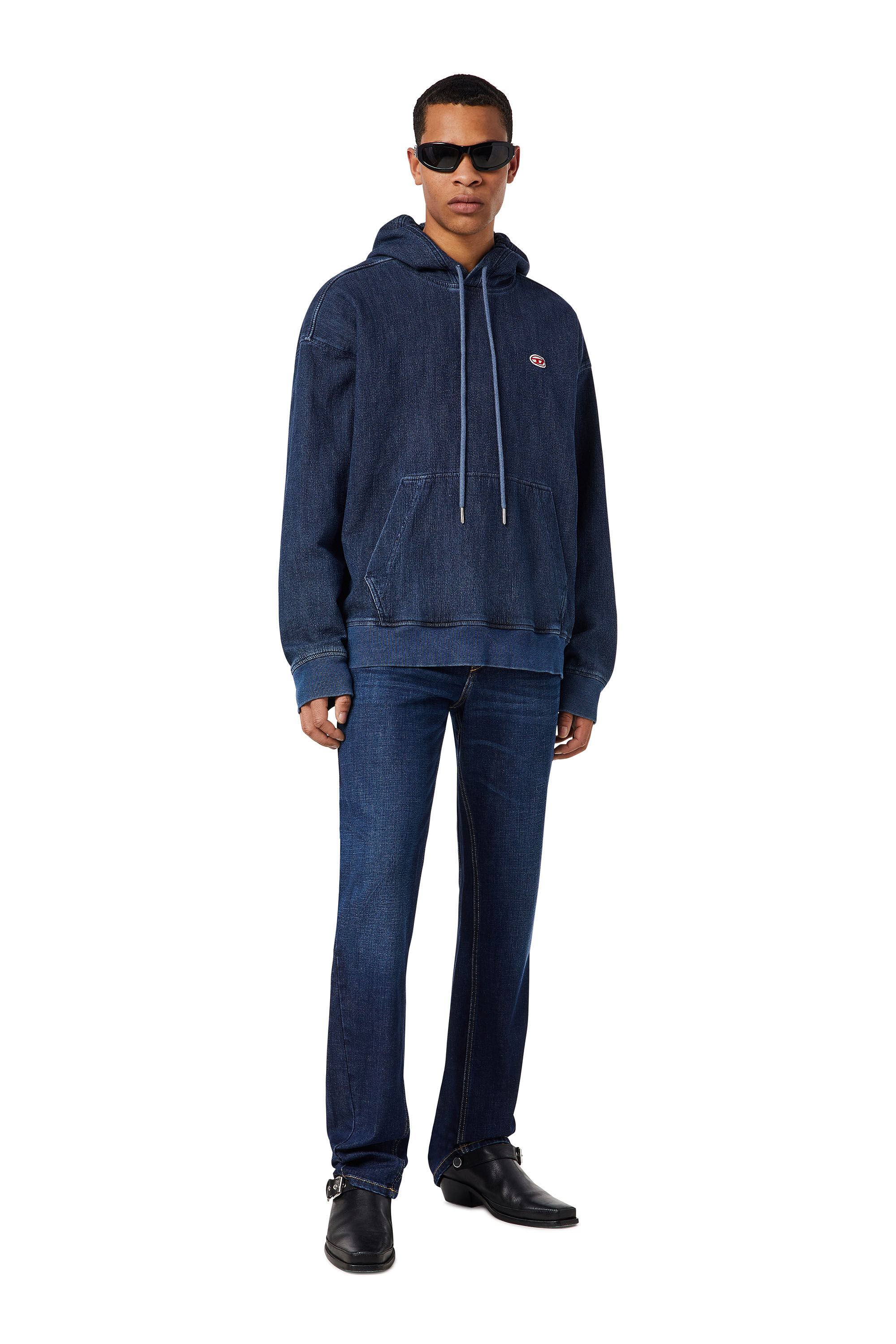 Diesel - 2021 D-Vocs 09B90 Bootcut Jeans, Dark Blue - Image 1