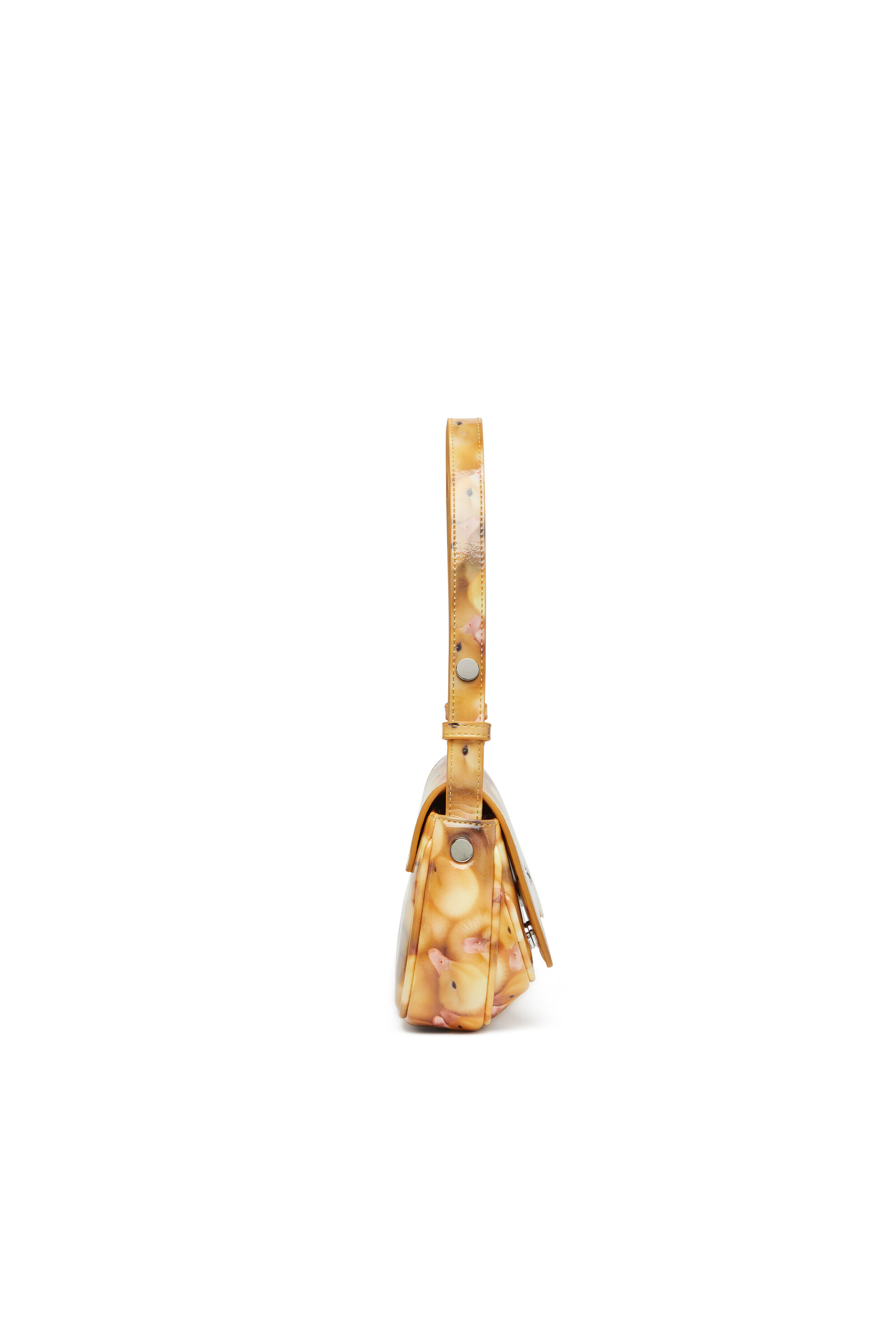 Diesel - PLAY CLUTCH, Woman's Play-Glossy clutch with print in Yellow - 4