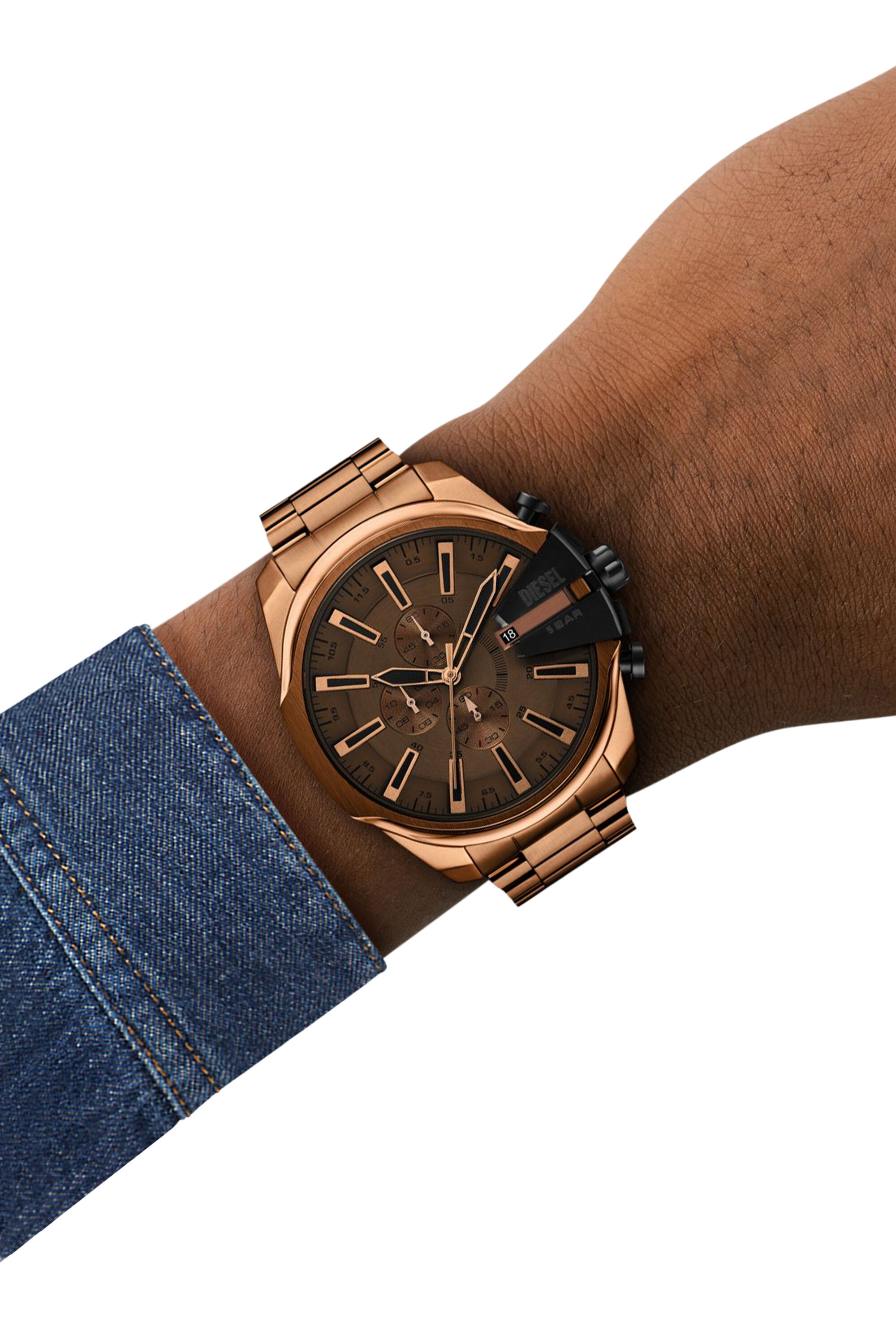 マーシャル・D・ティーチ SEC Men's Mega Chief slim brown Stainless steel watch | Brown | Diesel