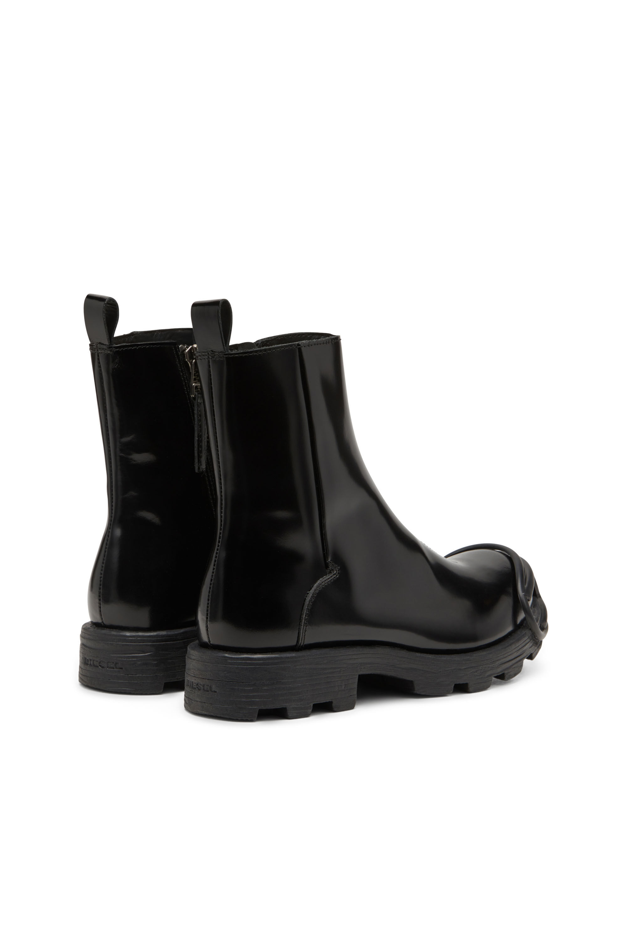 Men's D-Hammer-Leather Chelsea boots with Oval D toe caps | Black