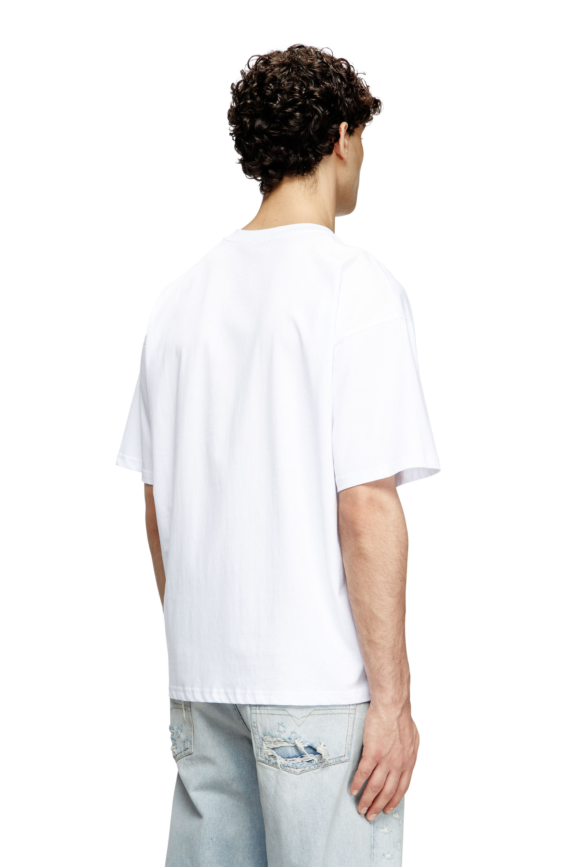★DIESEL★ T-box OD T-shirt white A151800NIAX100 A151800NIAX Women's T-shirt with embroidered D patch | White | Diesel