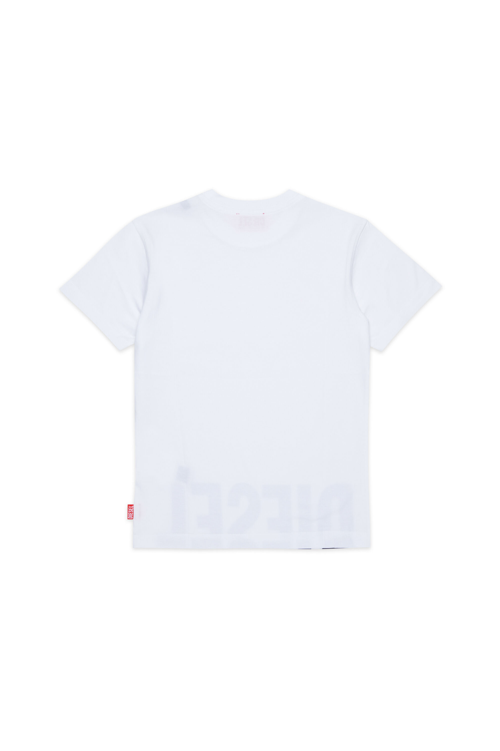 Diesel - TPRES, Man's T-shirt with cut-off logo in White - 2