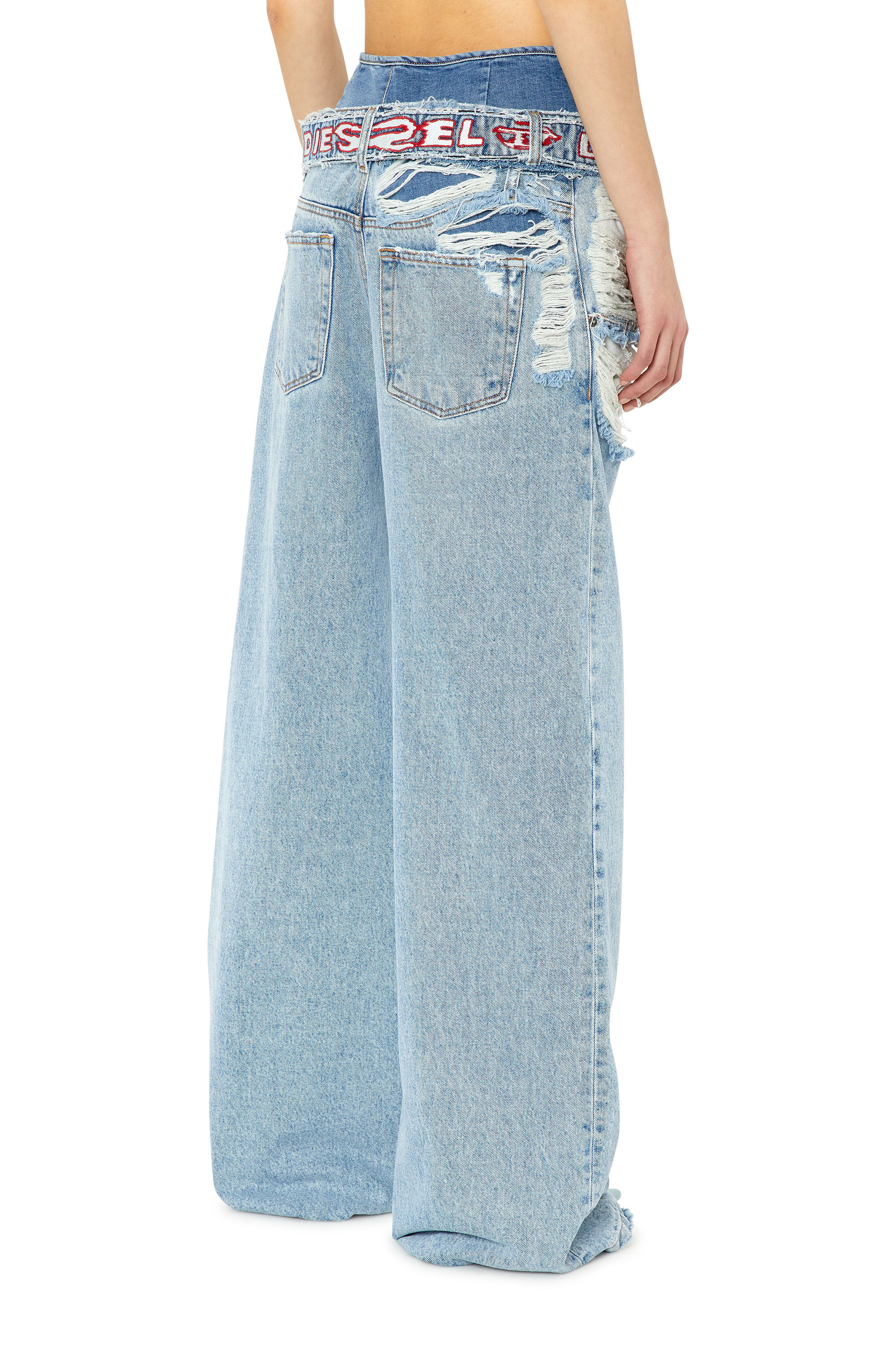 Diesel - D-Illin 0EMAG Boyfriend Jeans, Light Blue - Image 4