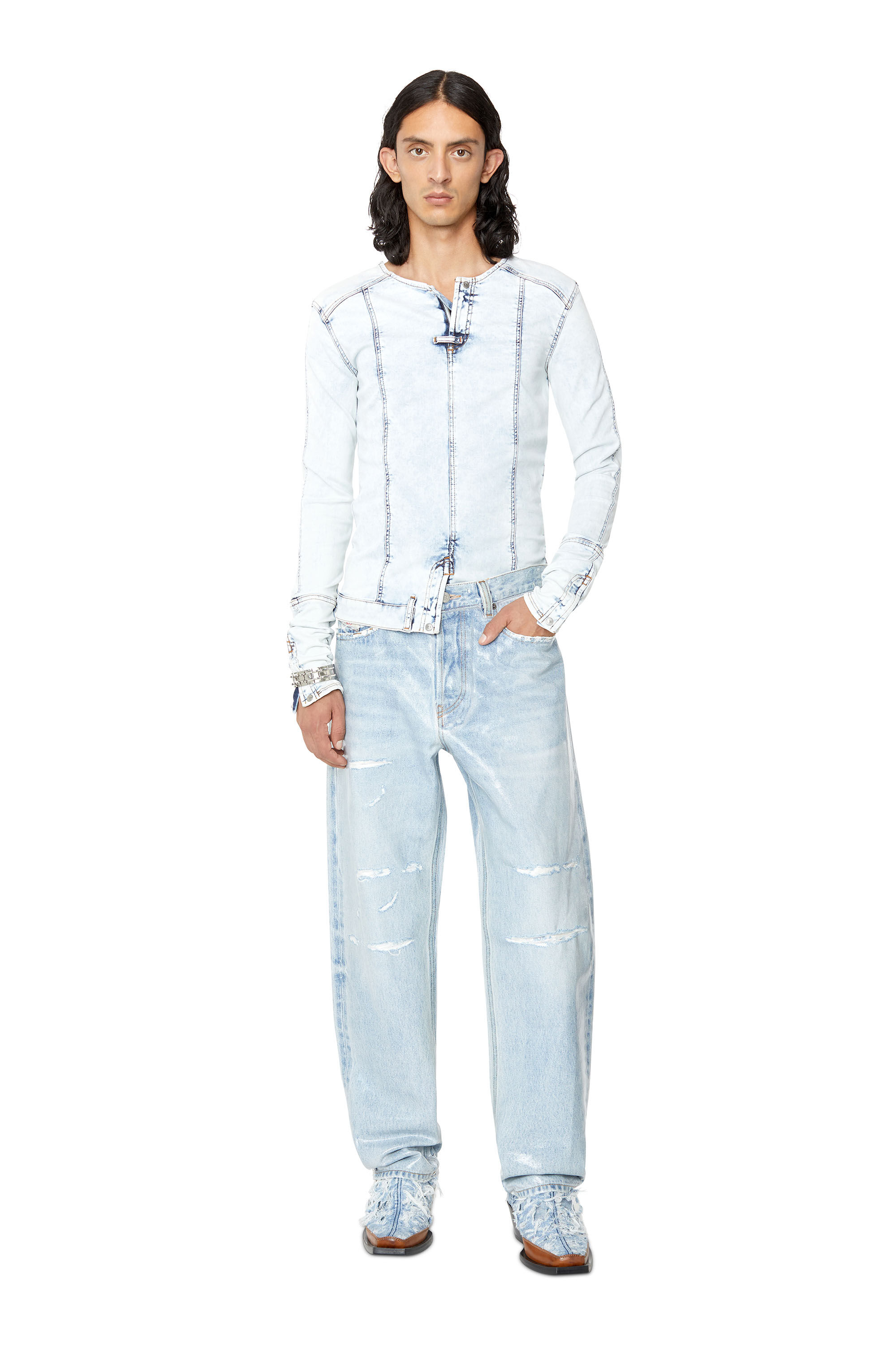 Diesel - 2010 D-Macs 007H8 Straight Jeans, Light Blue - Image 1