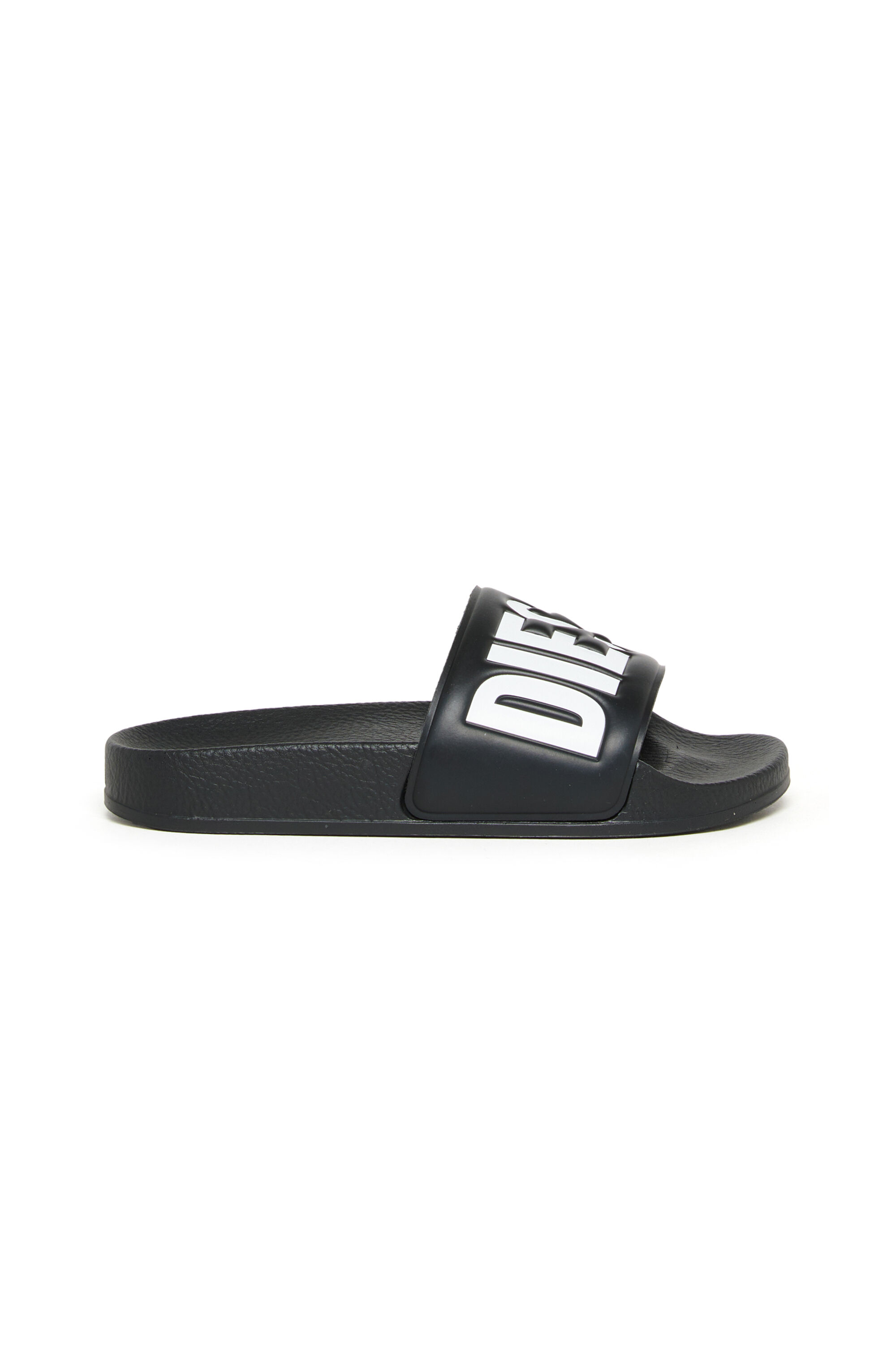 Diesel - SA-BWBISQOF, Unisex's SA-BWBISQOF-Slides with debossed logo in Black - 1