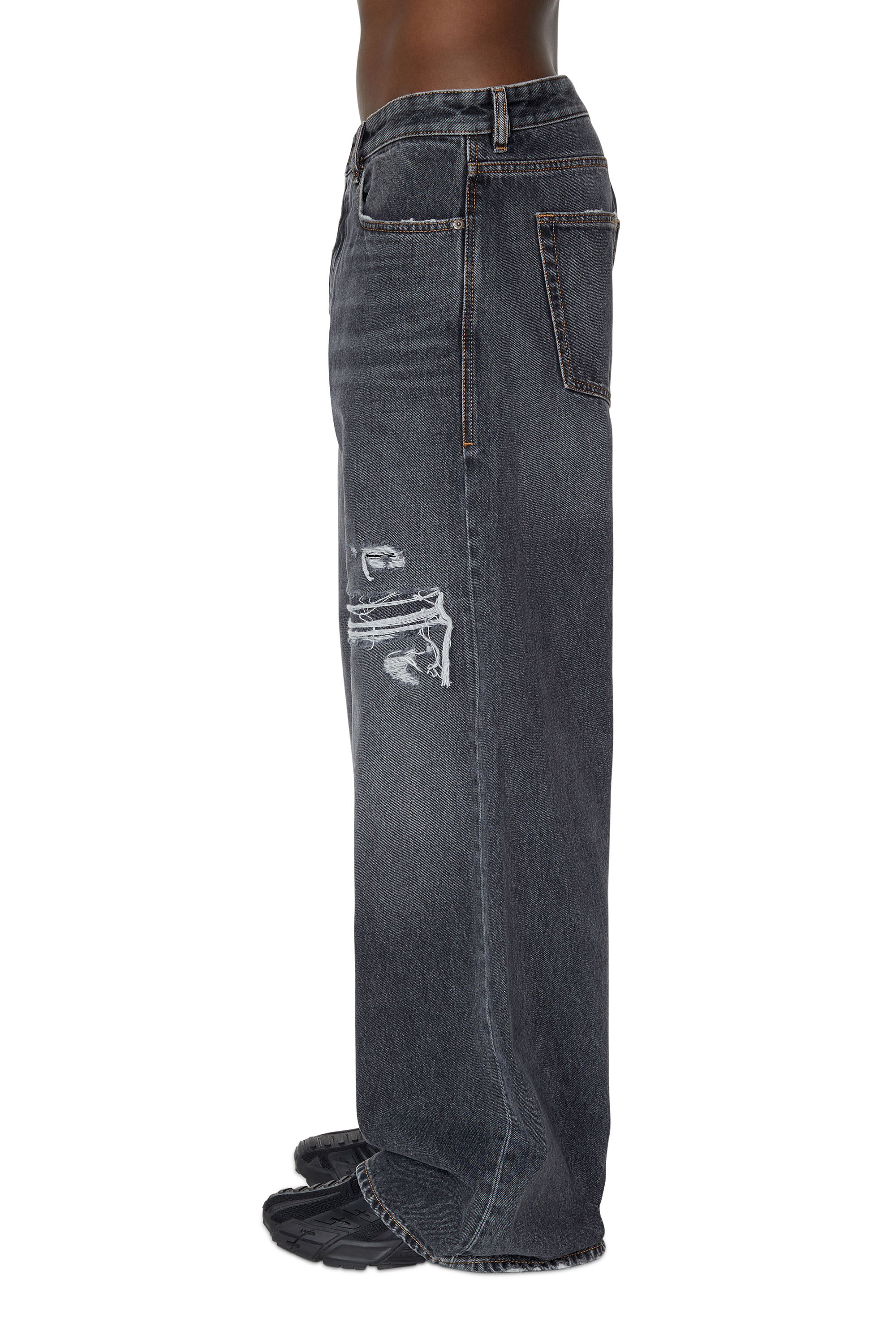Diesel - D-Rise 007F6 Straight Jeans, Black/Dark grey - Image 5