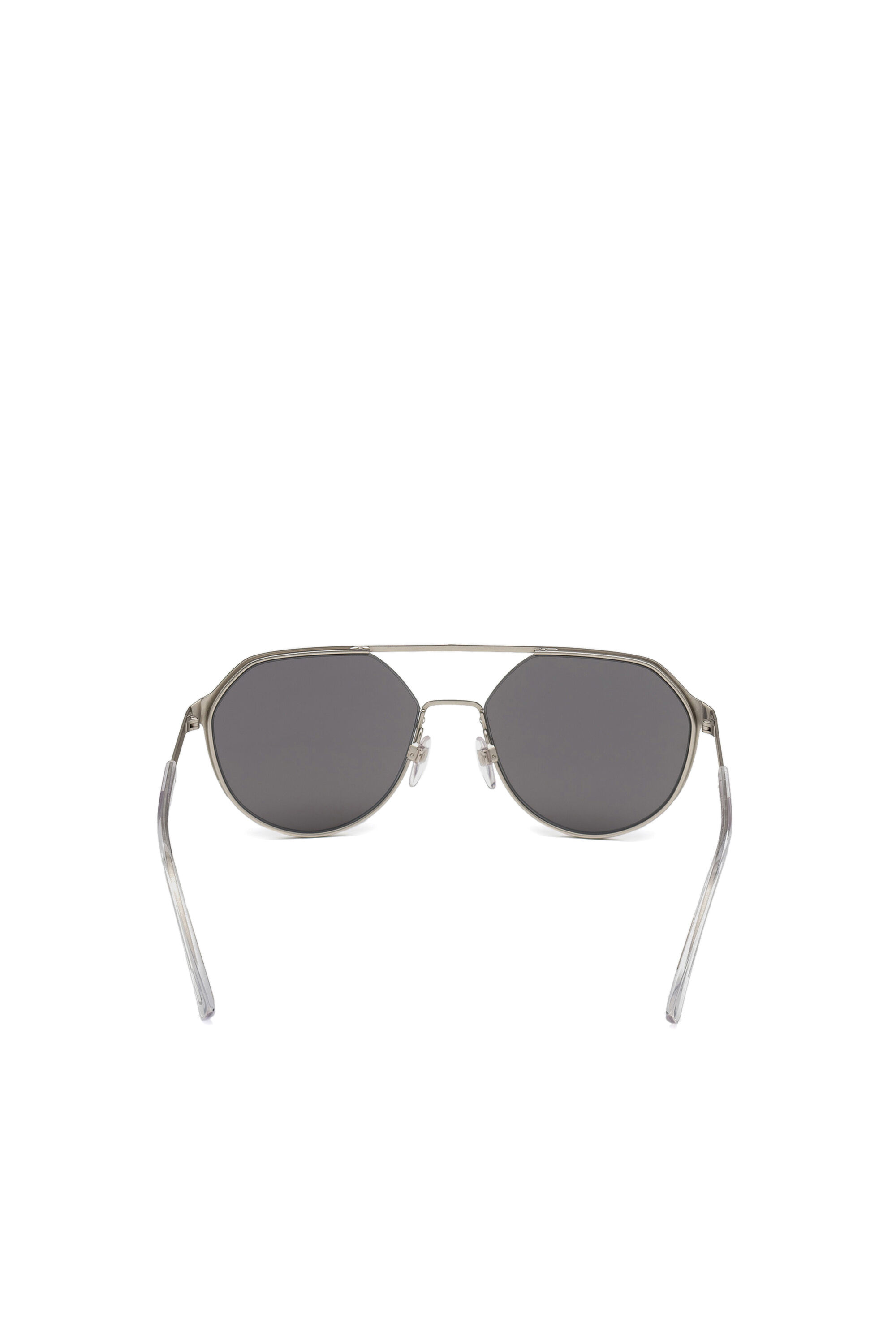 Diesel - DL0324, Man's Rounded metal glasses in Grey - 3