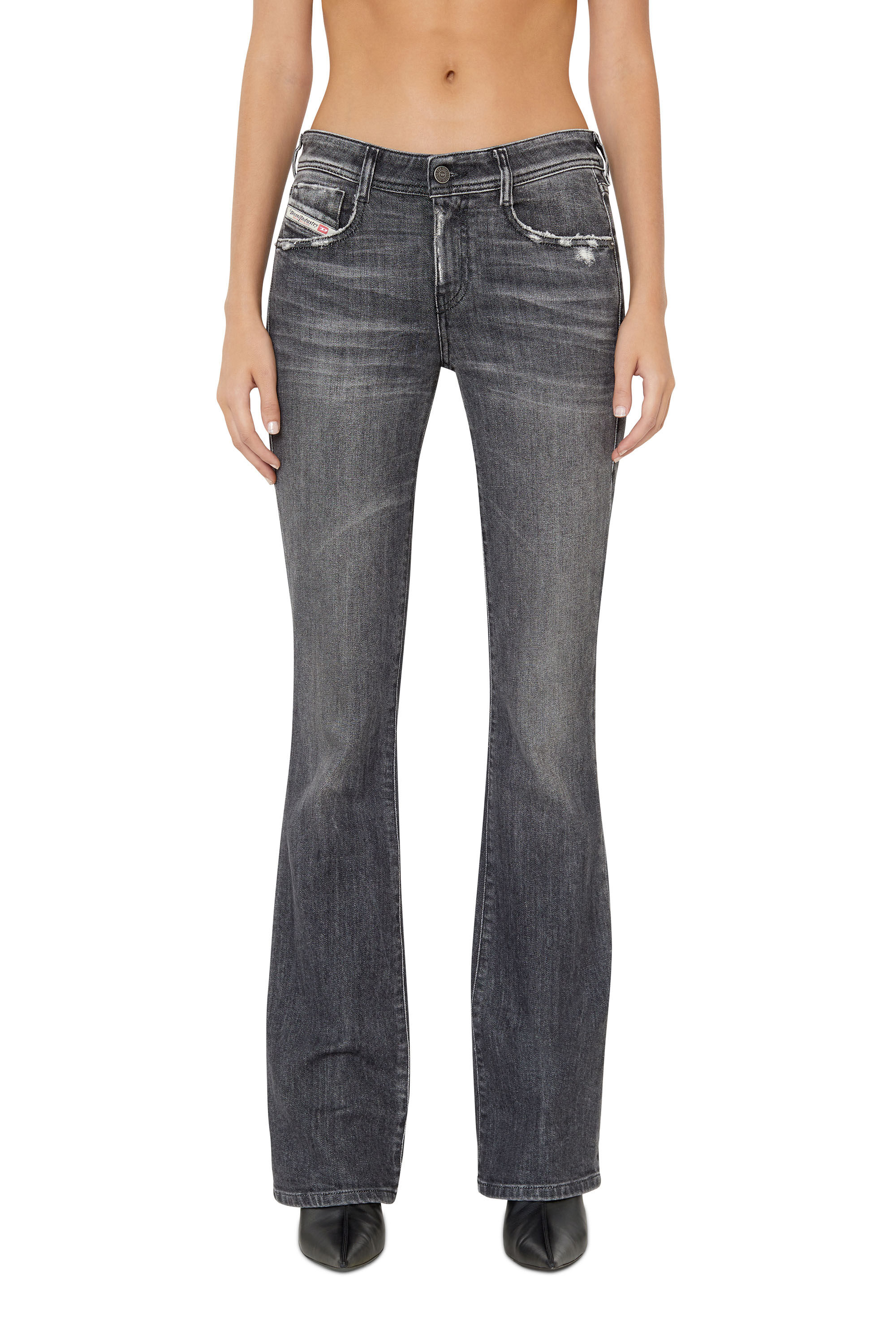 Diesel - 1969 D-EBBEY 09E46 Bootcut and Flare Jeans, Black/Dark grey - Image 3