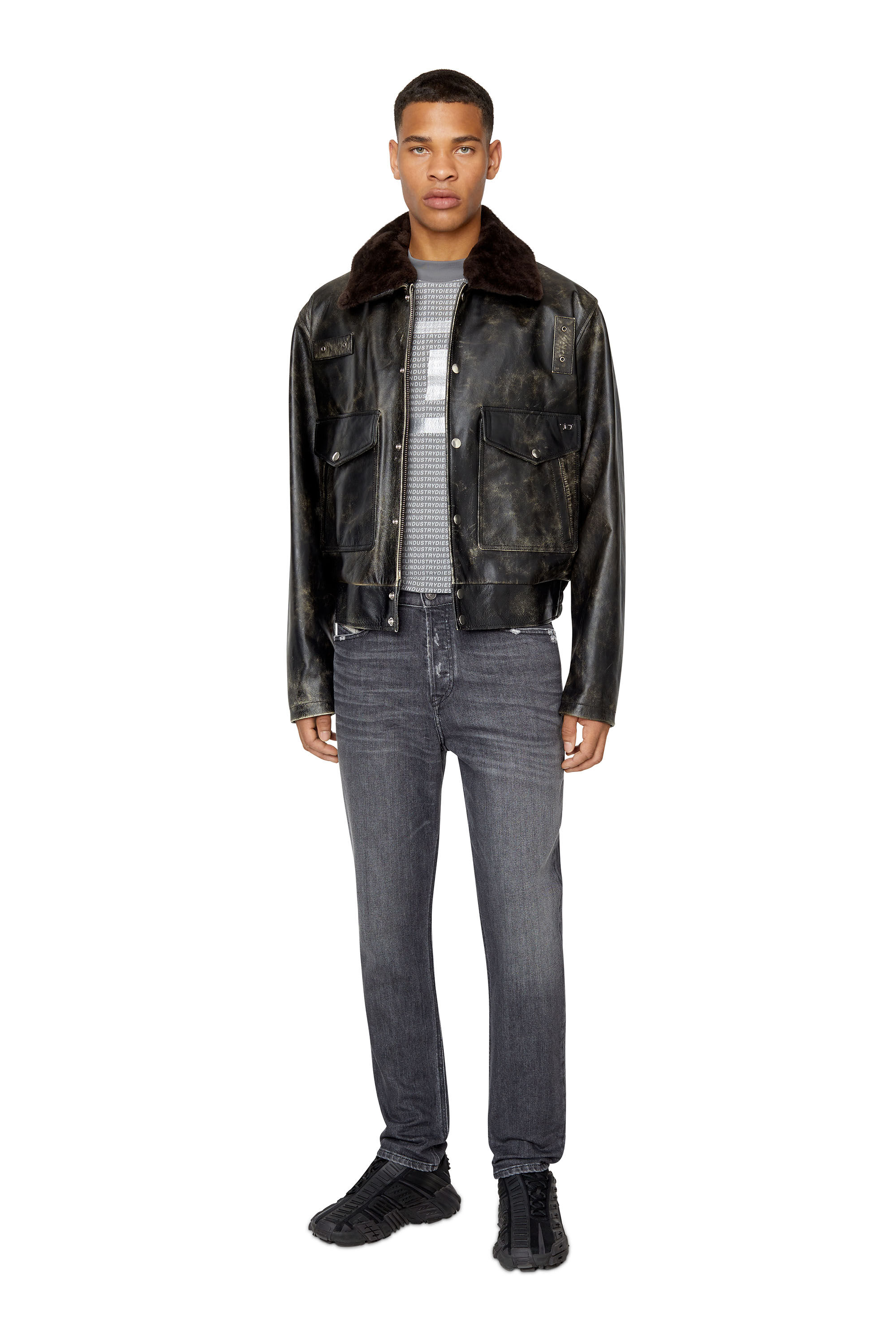 Diesel - 2005 D-Fining 09E46 Tapered Jeans, Black/Dark grey - Image 1