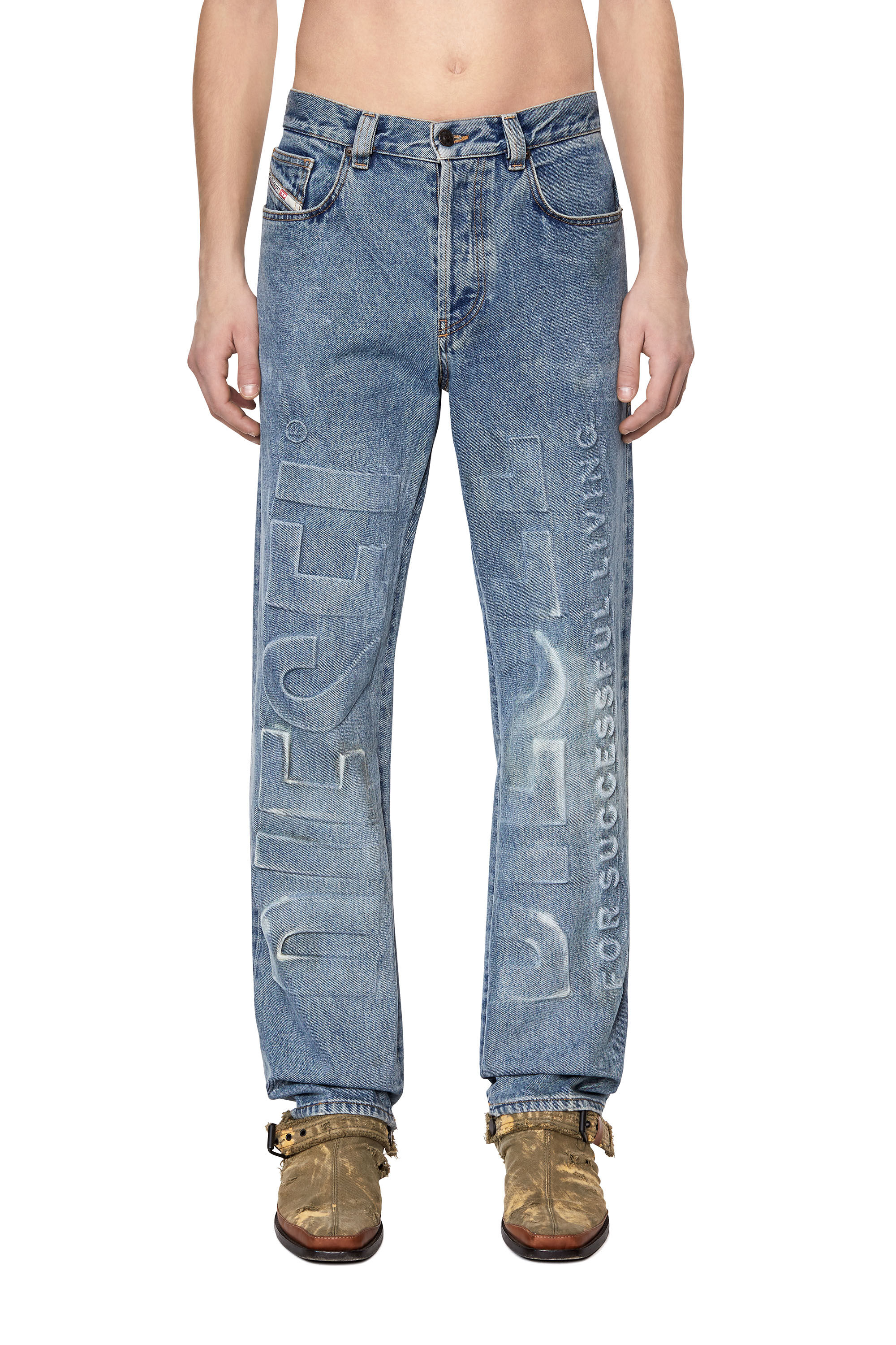 Diesel - 2010 D-Macs 007B9 Straight Jeans, Light Blue - Image 3
