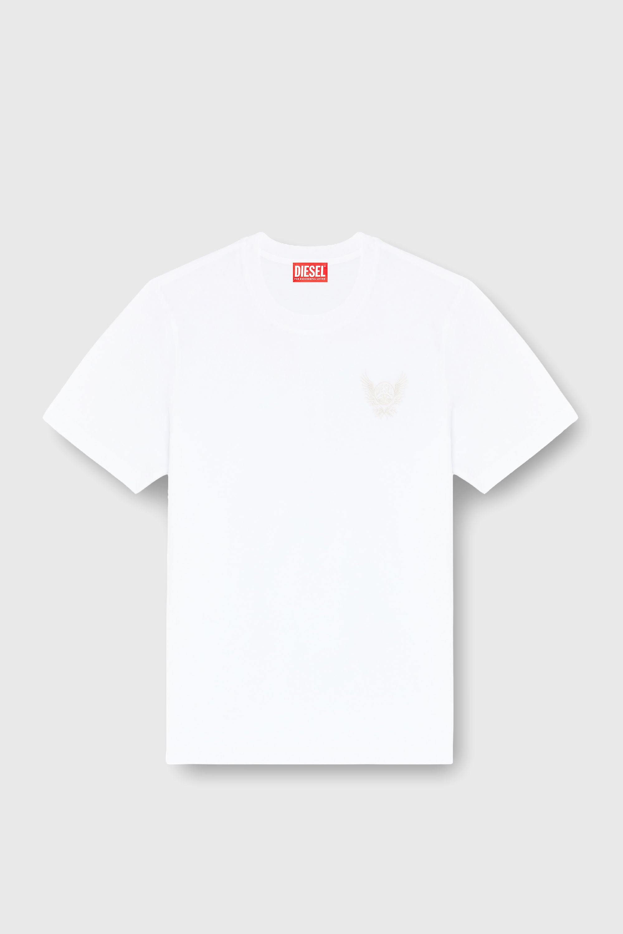 Diesel - T-ADJUST-AA8, Man's Cotton T-shirt with chest logo motif in White - 2