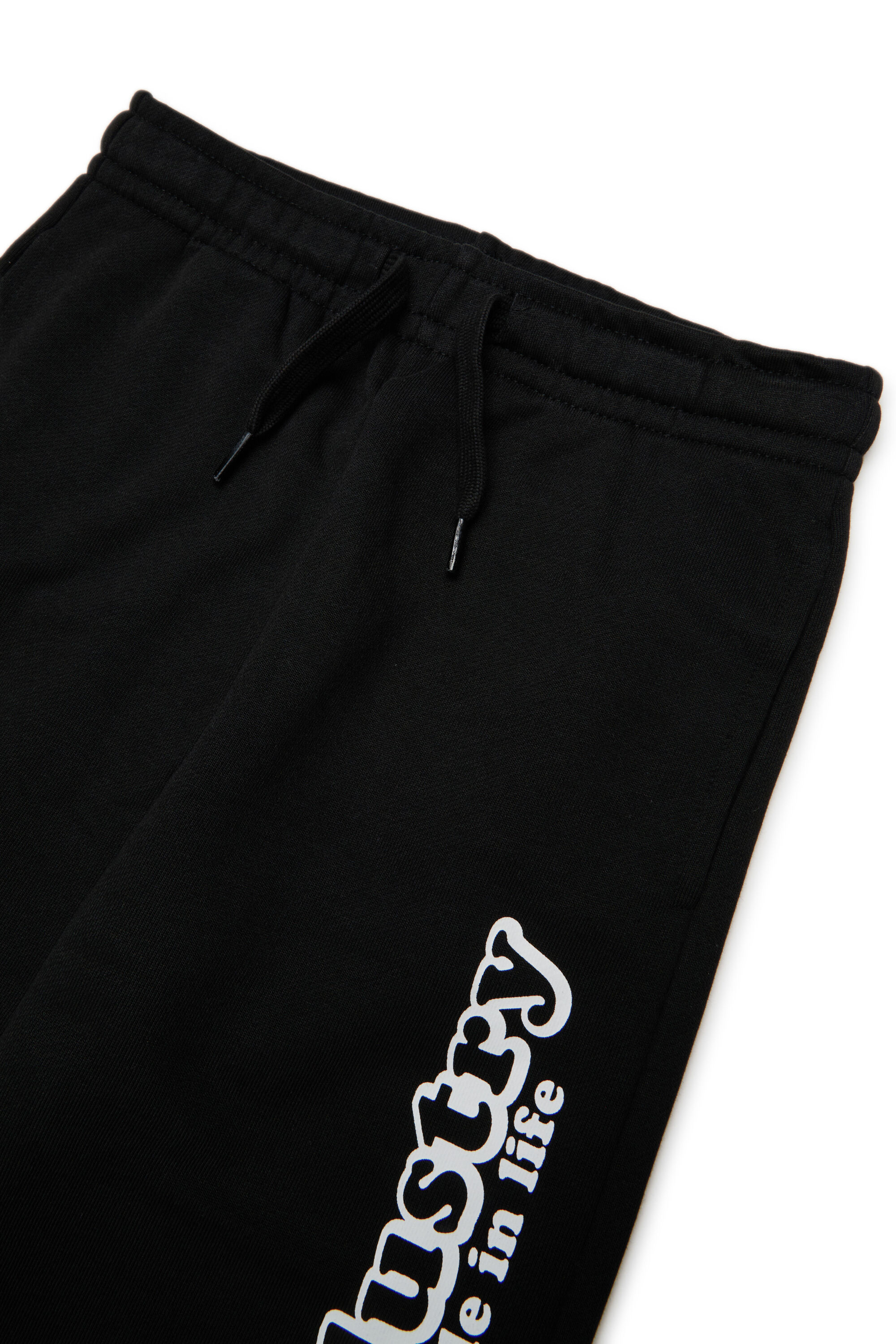 Diesel - PLODIM, Man's Cotton sweatpants with Diesel Industry print in Black - 3