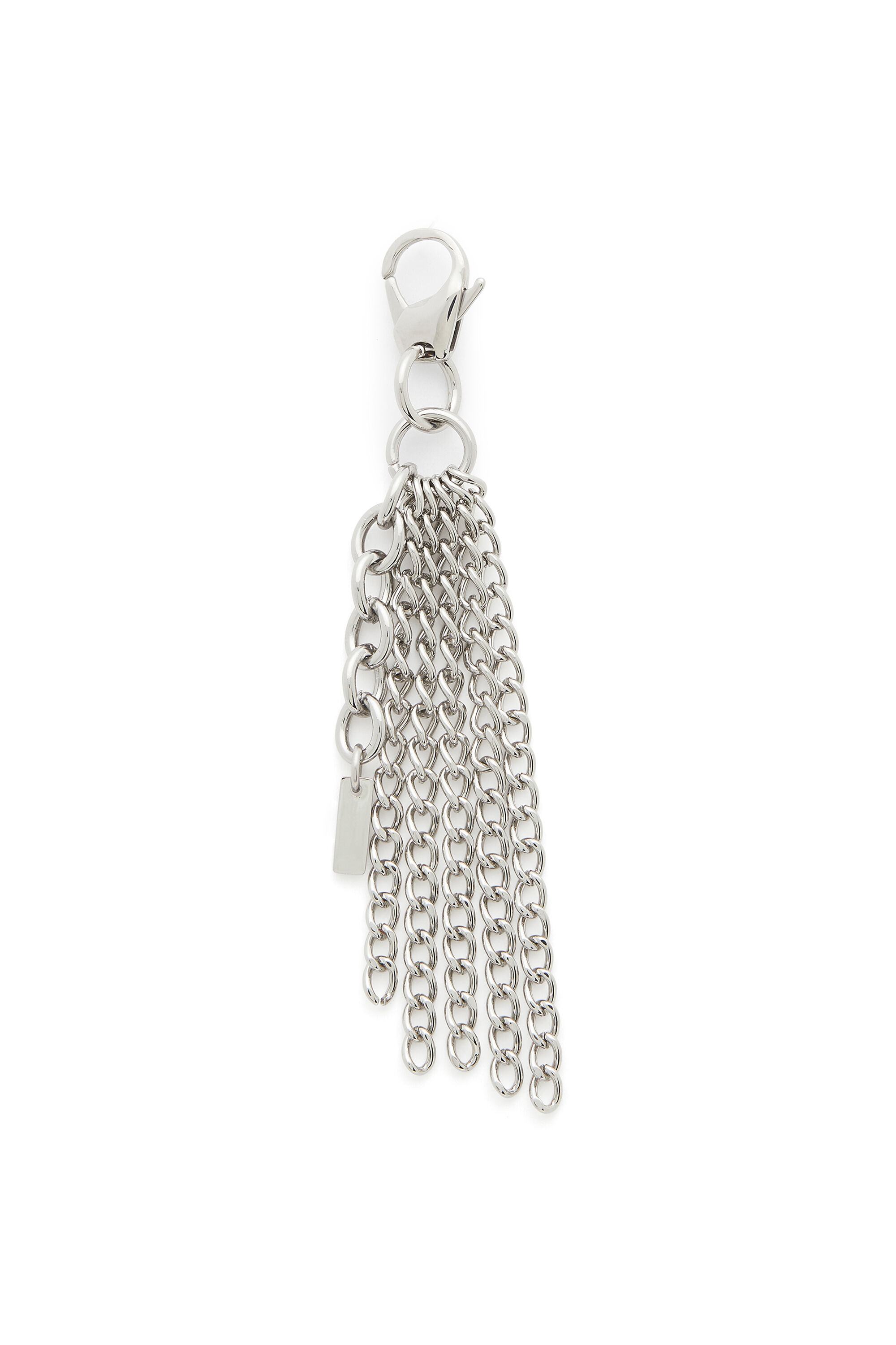 Diesel - CHARM-MULTI CHAIN, Woman's Metal keyring with chain fringes in Silver - 2
