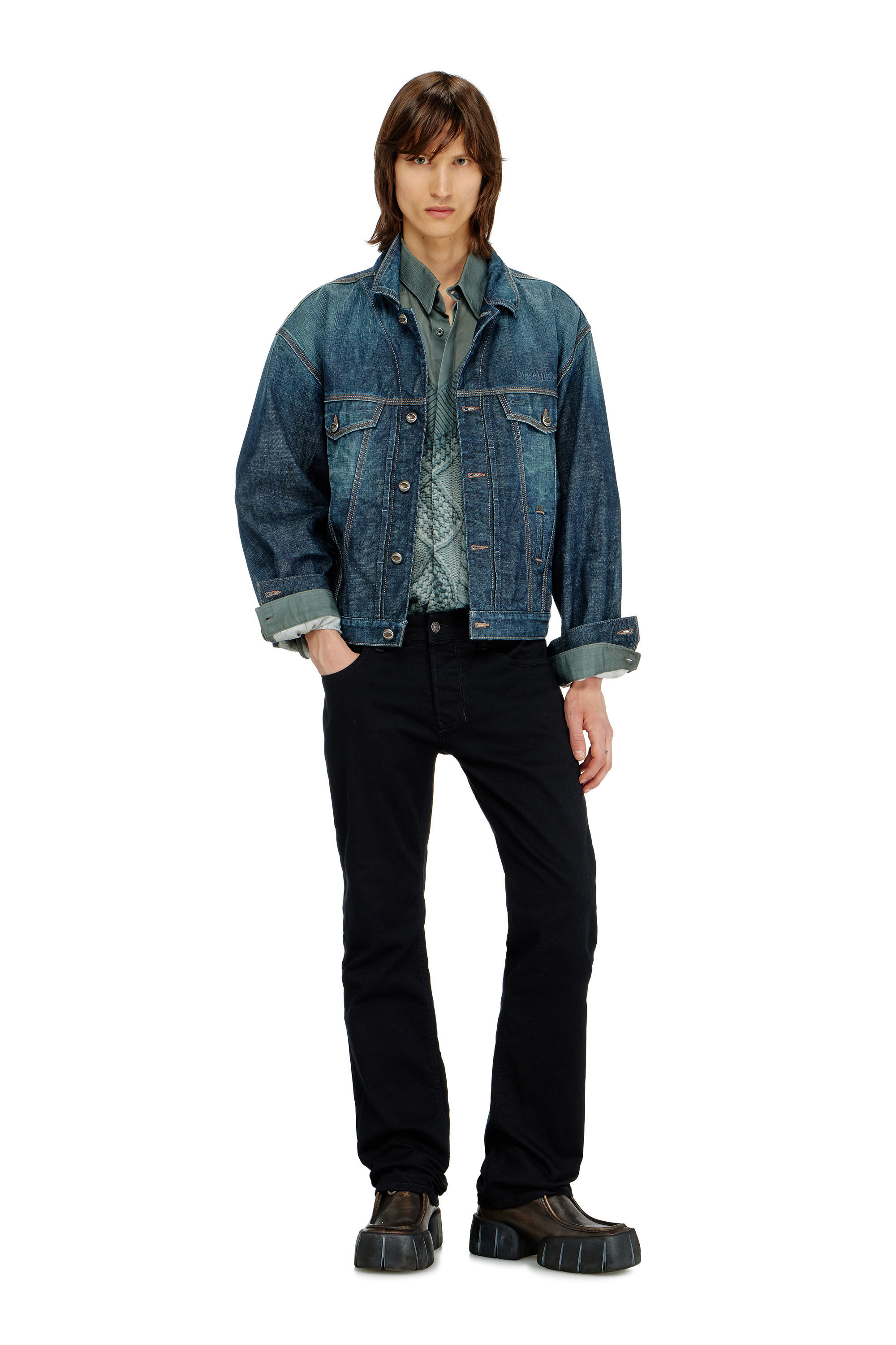 Larkee Man: Regular Skater Black/Dark grey Jeans | Diesel