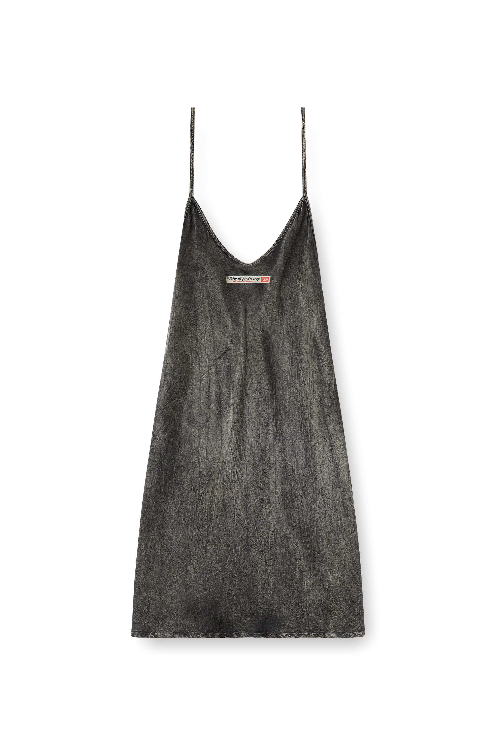 Diesel - CASSIDY-DNM, Woman's Viscose slip dress with spaghetti straps in null - 2