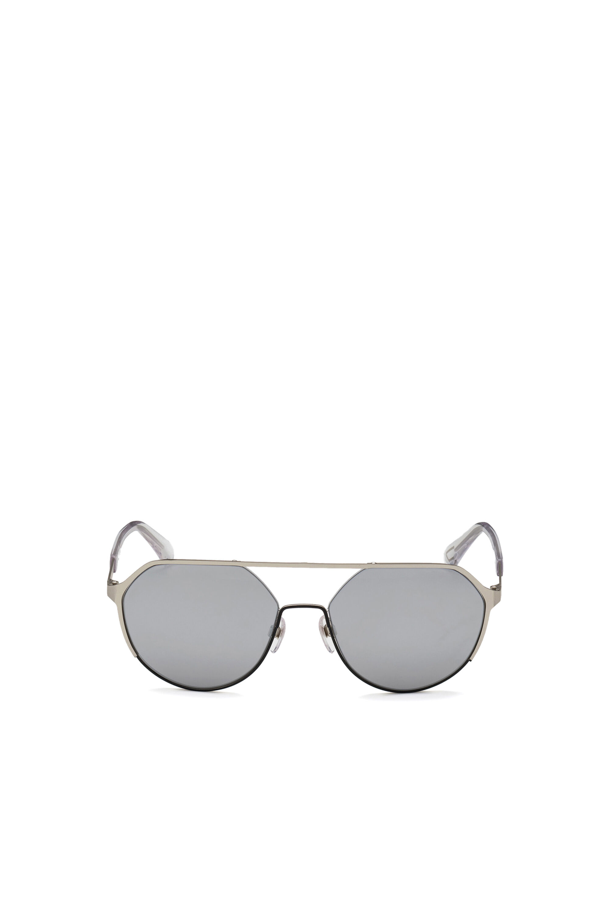 Diesel - DL0324, Man's Rounded metal glasses in Grey - 1