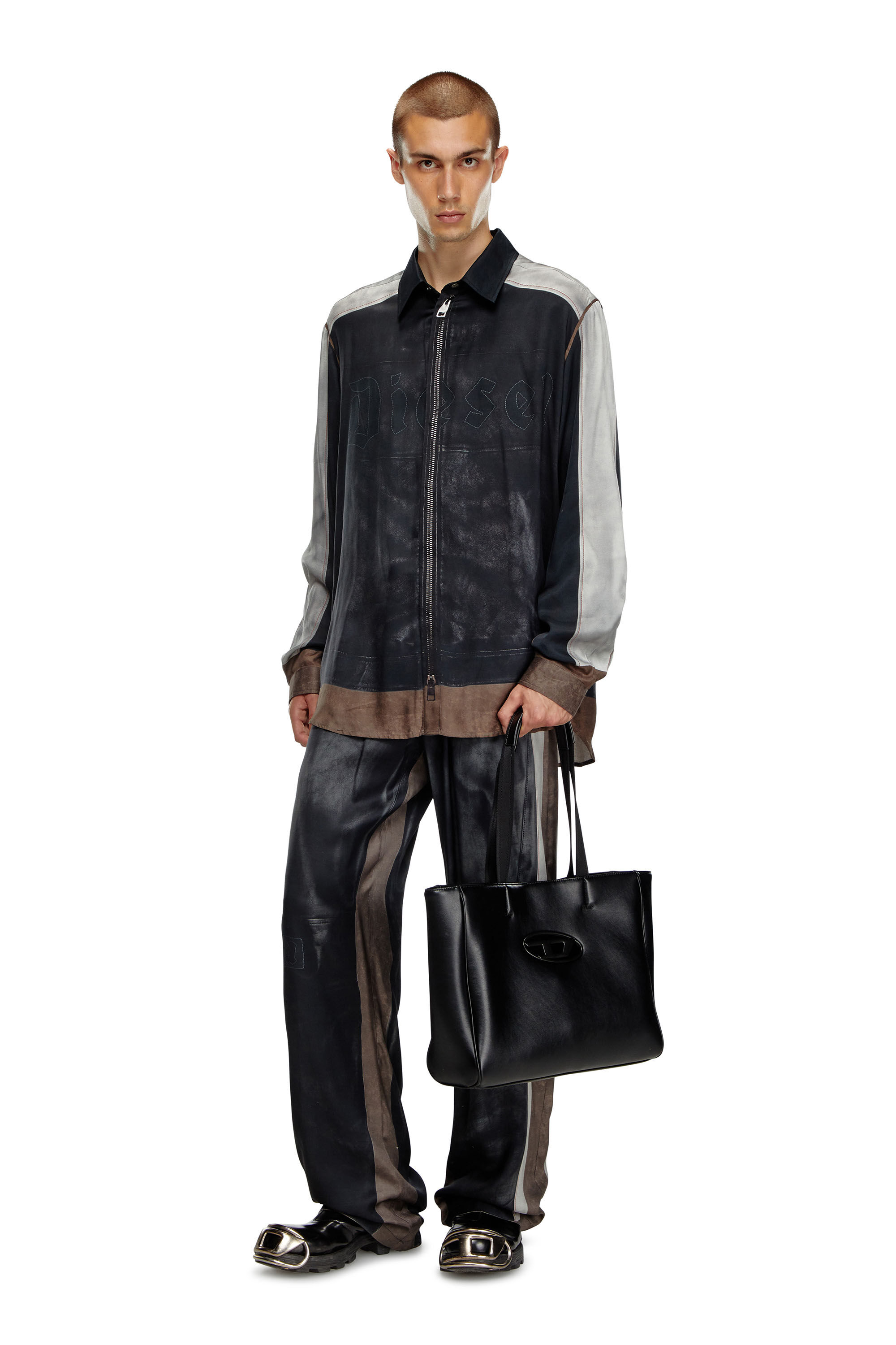 Women's Holi-D-Square shopper in bonded neoprene | Black | Diesel