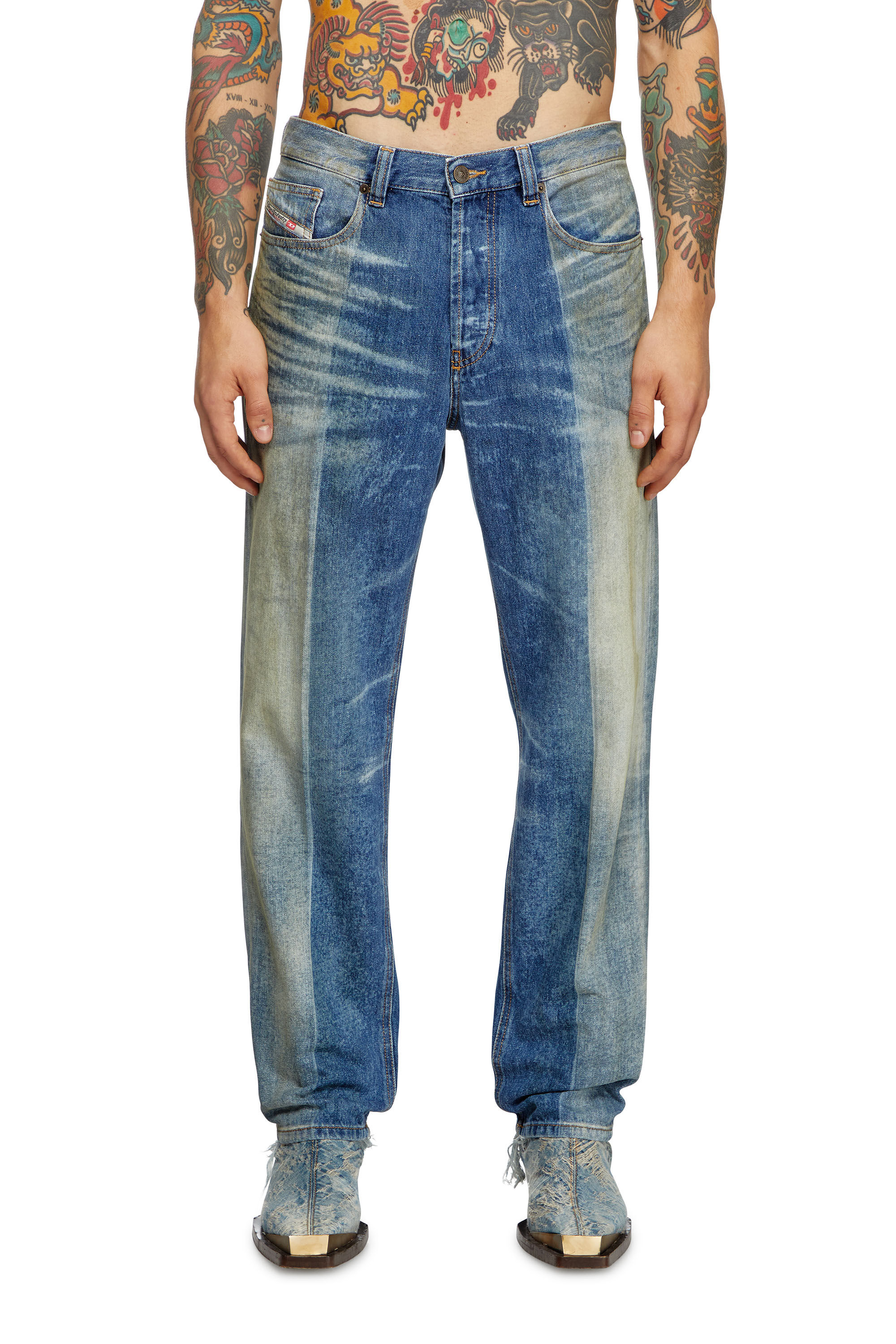 Diesel - Man's Straight Jeans 2010 D-Macs 09L04, Medium blue - 3