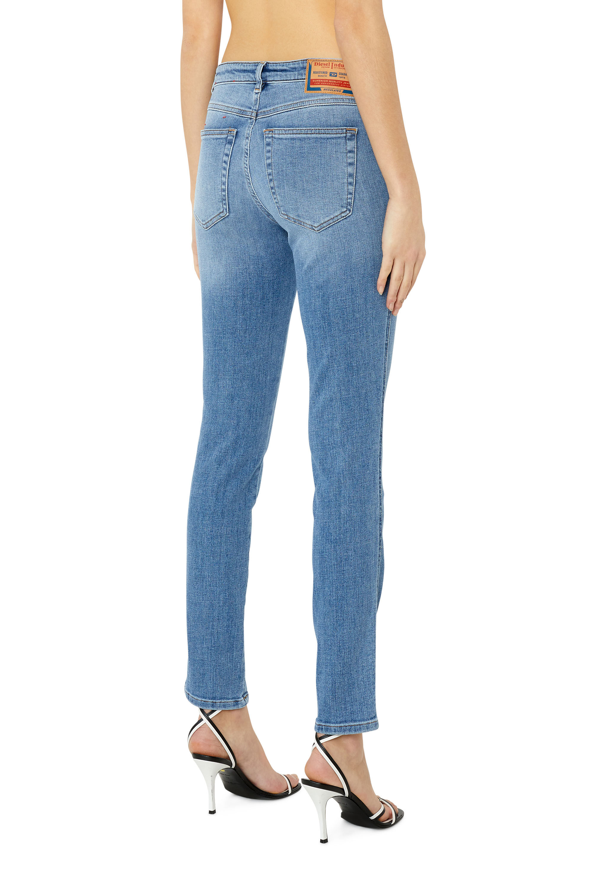 Diesel - 2015 Babhila 09C01 Skinny Jeans, Medium blue - Image 4