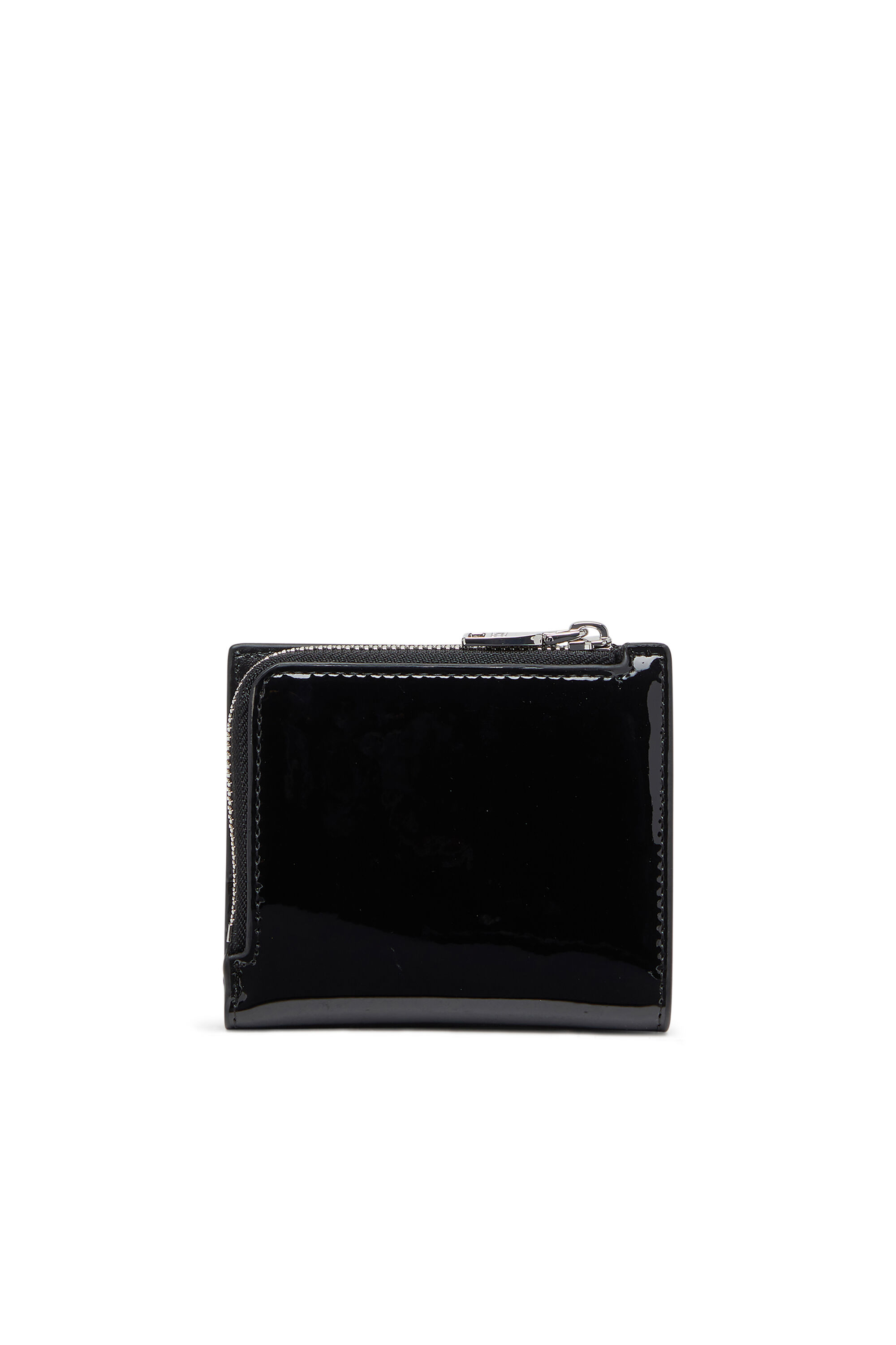 小物 DIESEL Wallet Black Women's Small leather wallet with logo plaque | Black | Diesel