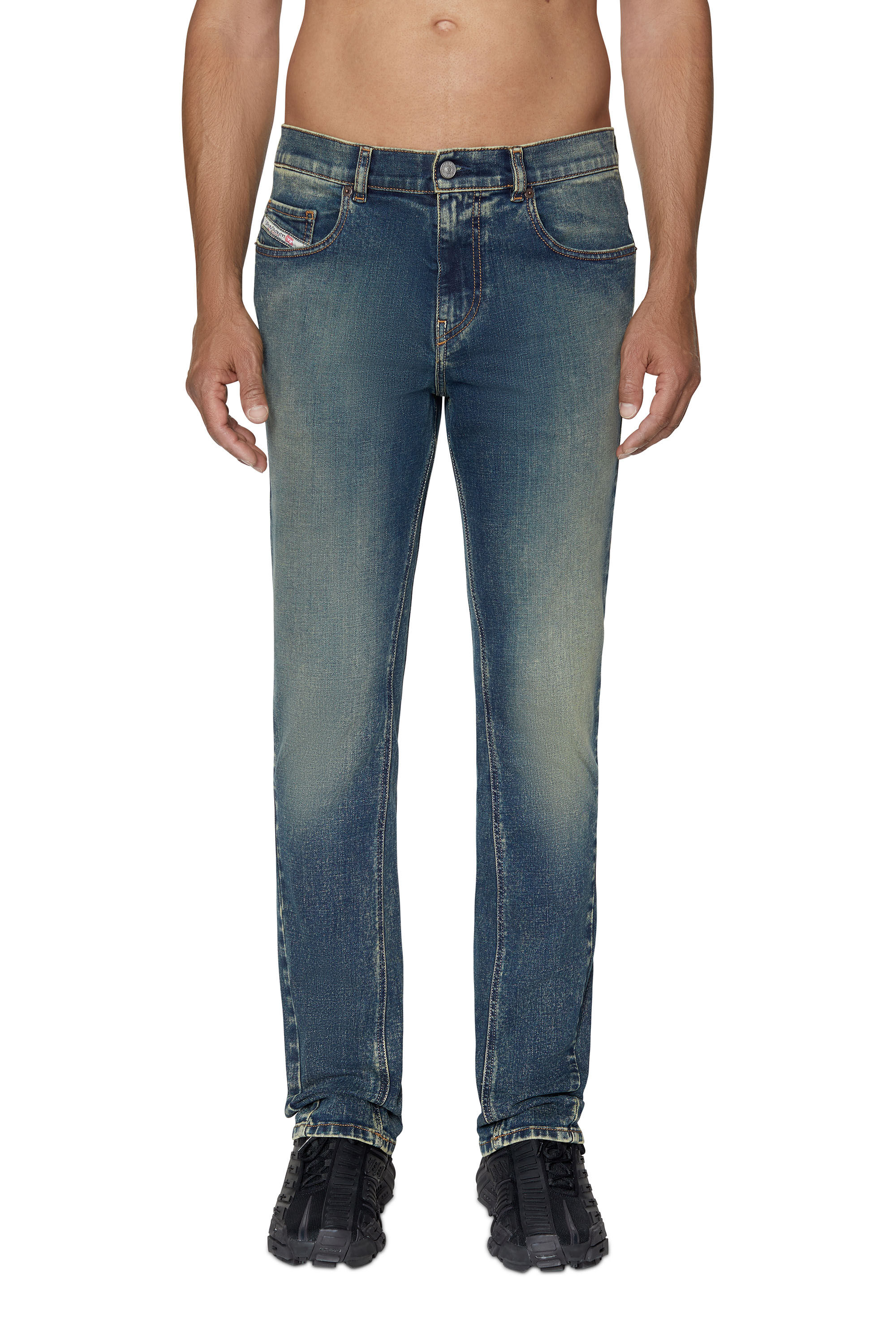 Diesel - Bootcut Jeans 2021 D-Vocs 09B91, Man's Bootcut Jeans - 2021 D-Vocs in Dark Blue - 3