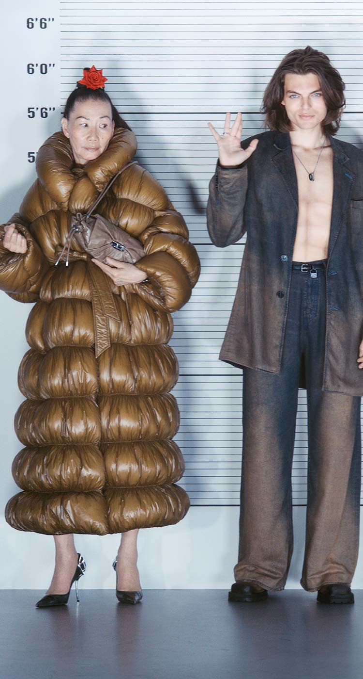 An image showcasing looks from the Diesel Fall Winter 2025 collection.