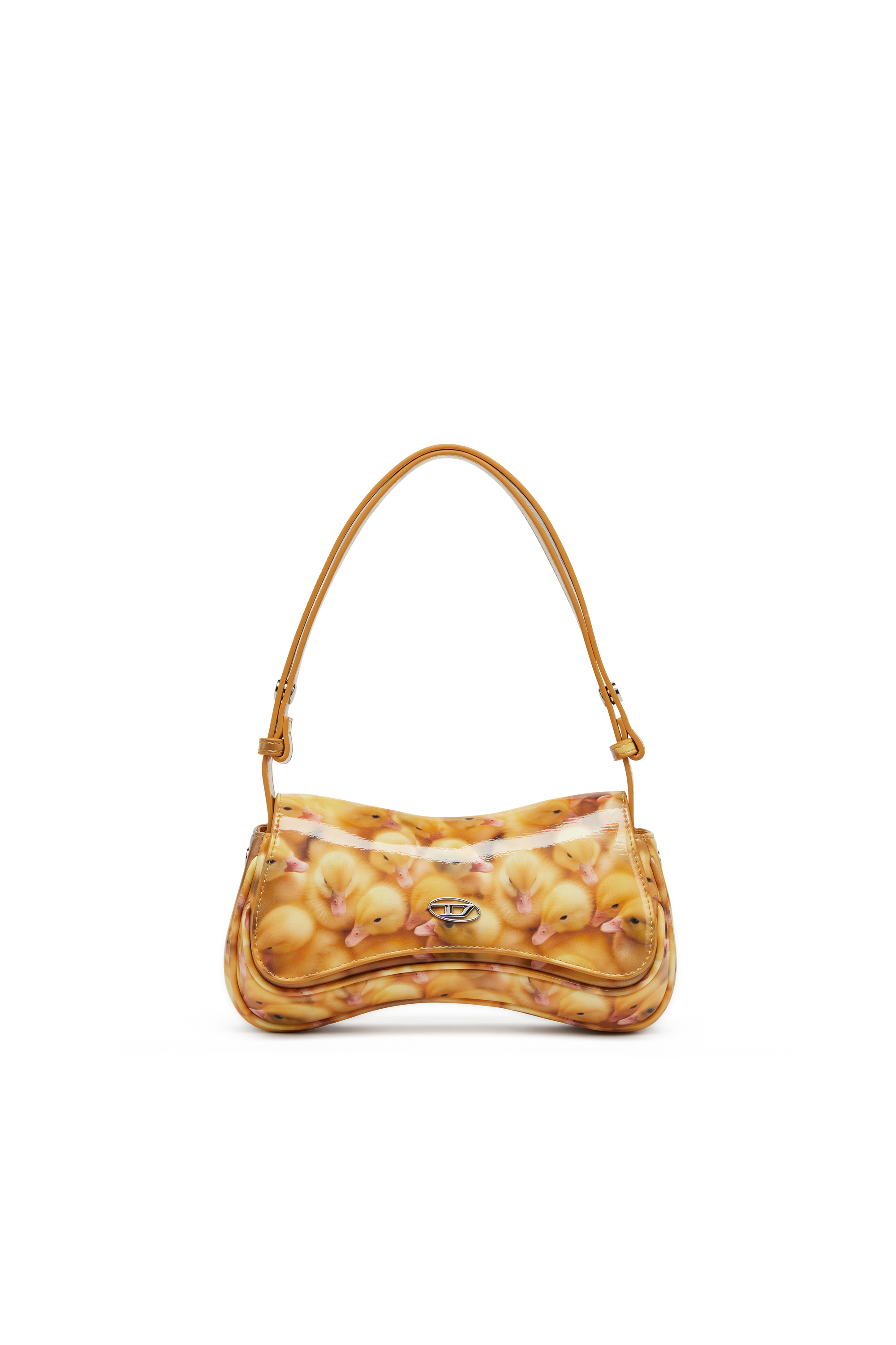 Diesel - PLAY CLUTCH, Woman's Play-Glossy clutch with print in Yellow - 2