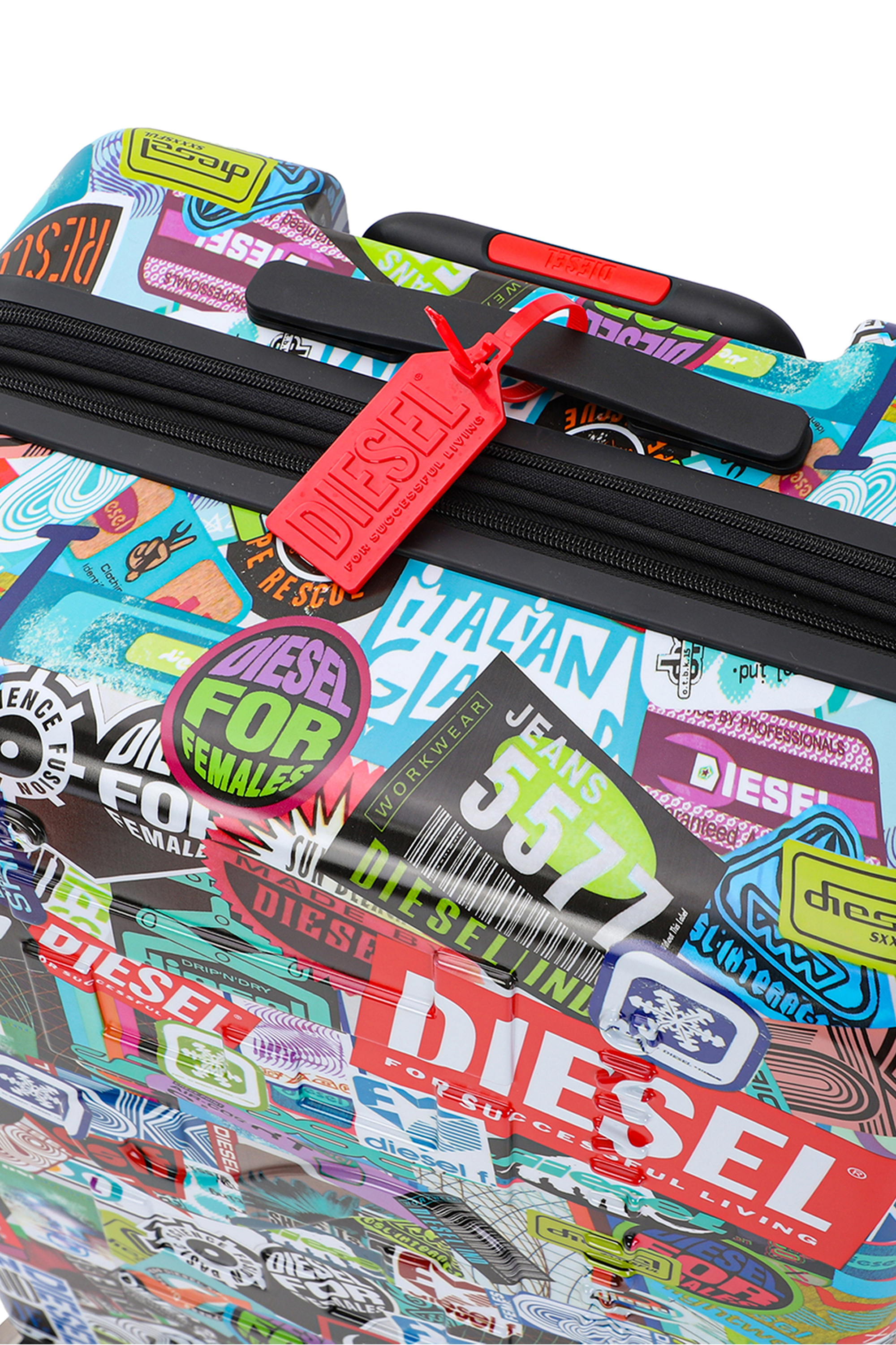 Diesel - DIESEL PC PRINTED TROLLEY-STICKERS- DSL0, Unisex's Sticker style suitcase size M in Multicolor - 2