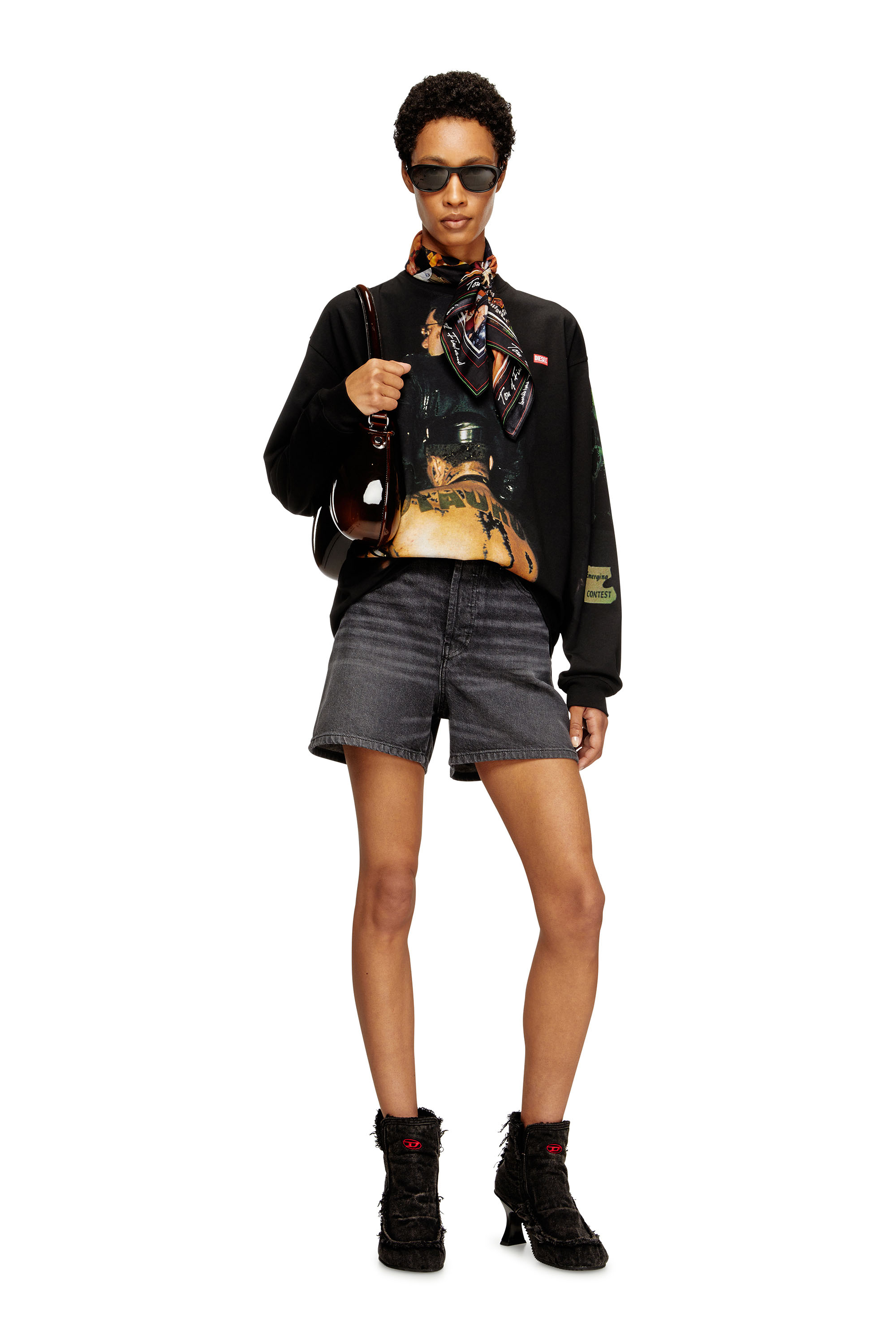 Diesel - PR-T-BOXT-LS-TOM25-1, Unisex's Long-sleeve T-shirt with graphic print in Black - 4