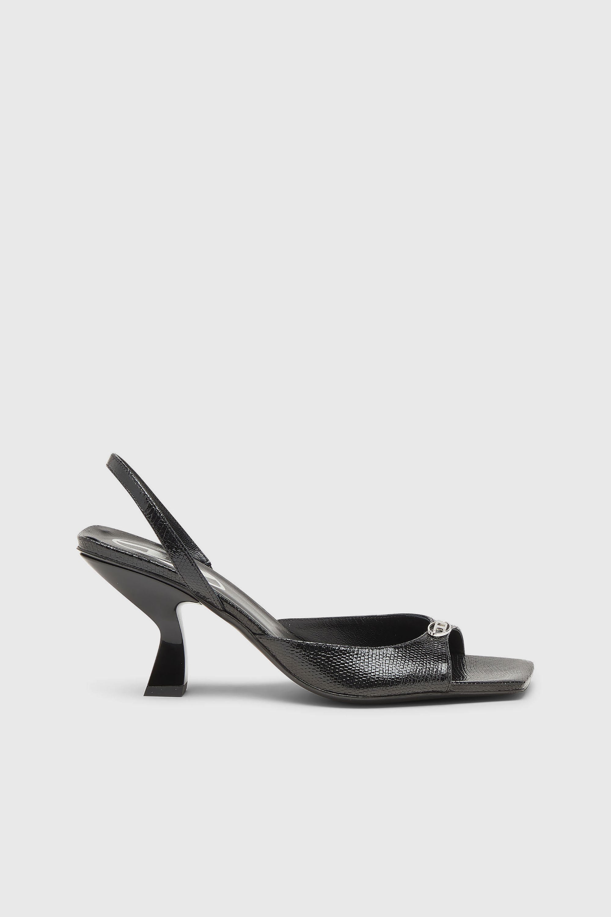 D-Amber-Slingback sandals in lizard-effect leather
