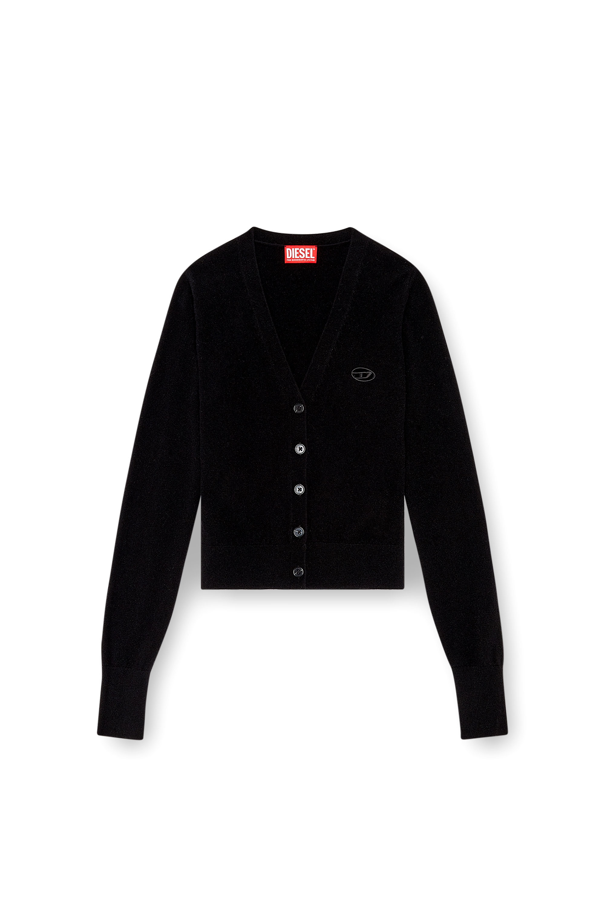 Diesel - M-ARTE, Woman's Wool and cashmere cardigan in Black - 2