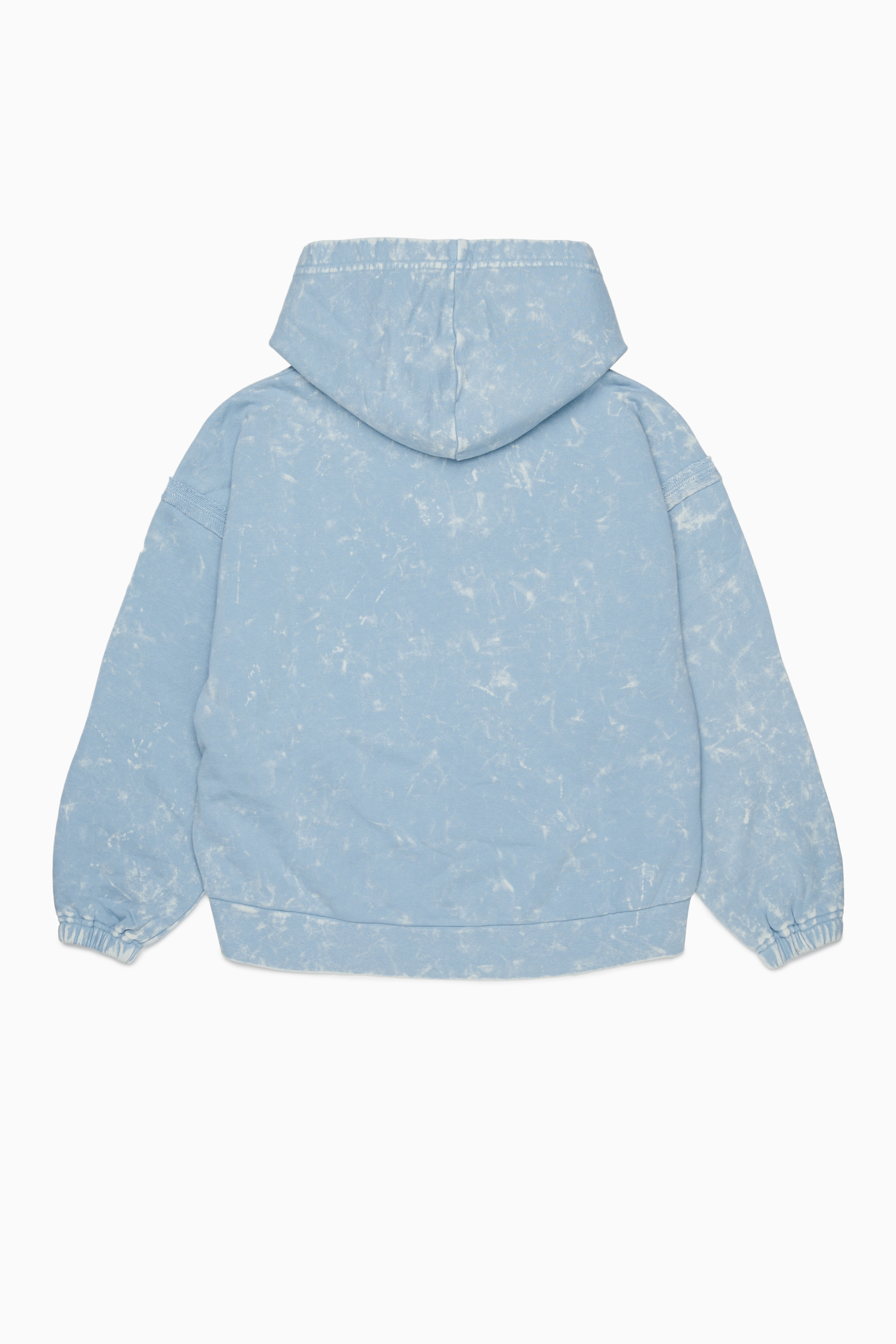 Diesel - SLOXY, Woman's Tie-dye-effect hoodie with rainbow logo in Light Blue - 2