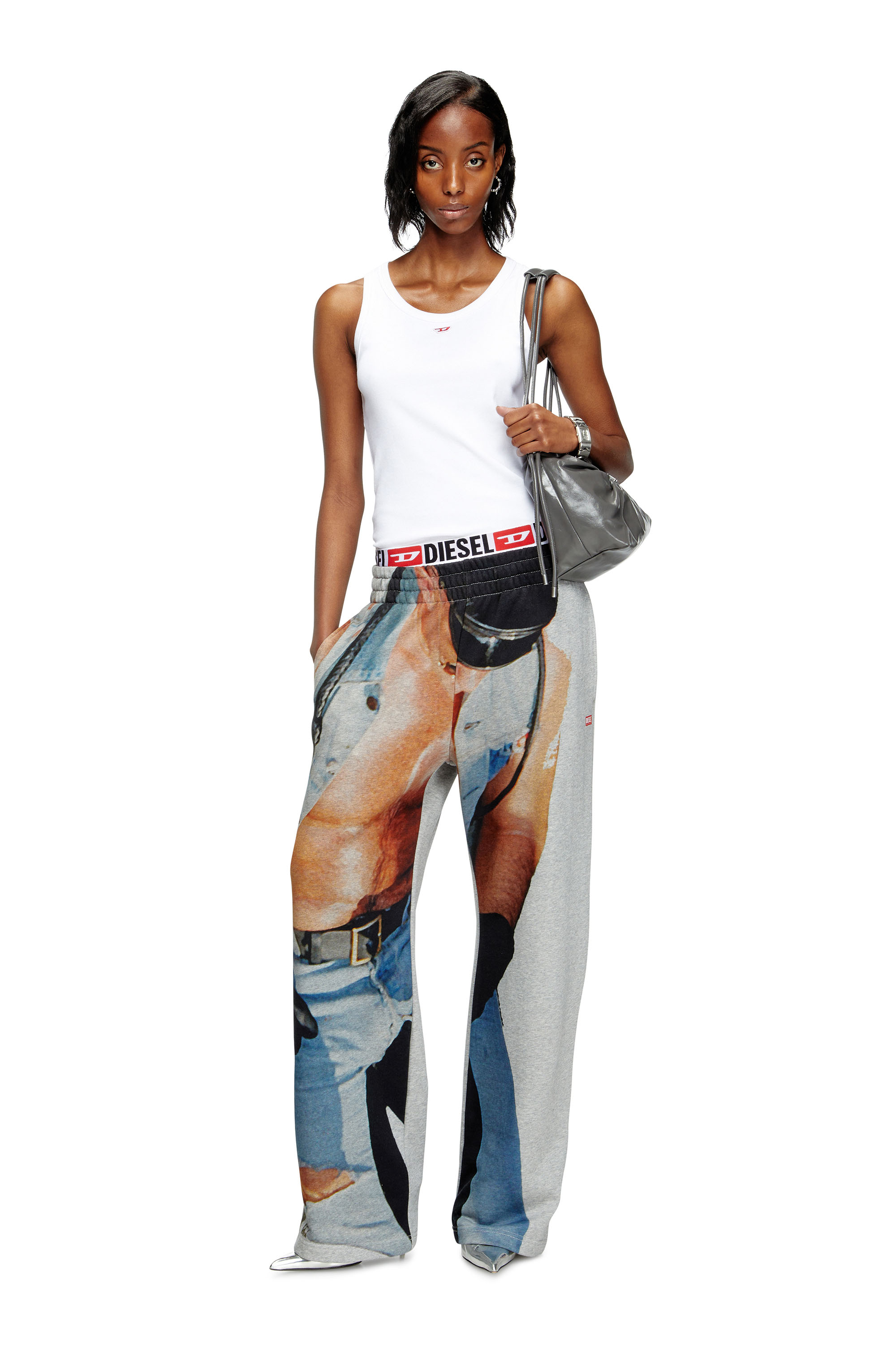 Diesel - PR-P-MARTAINS-TOM25, Unisex's Sweatpants with graphic print in Grey - 4