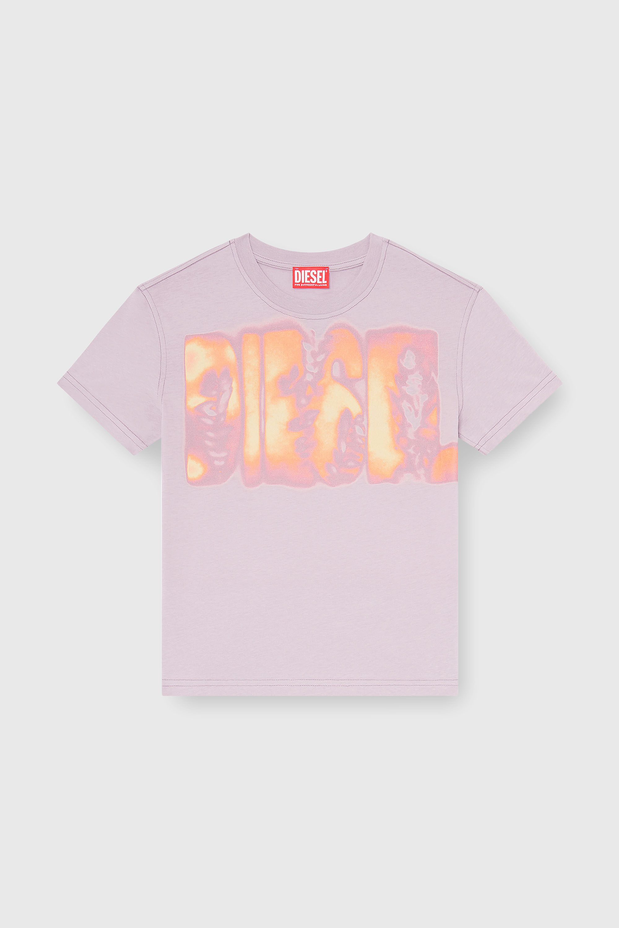 Diesel - T-ILA-AA3, Woman's Slim jersey T-shirt with graphic print in Lilac - 2