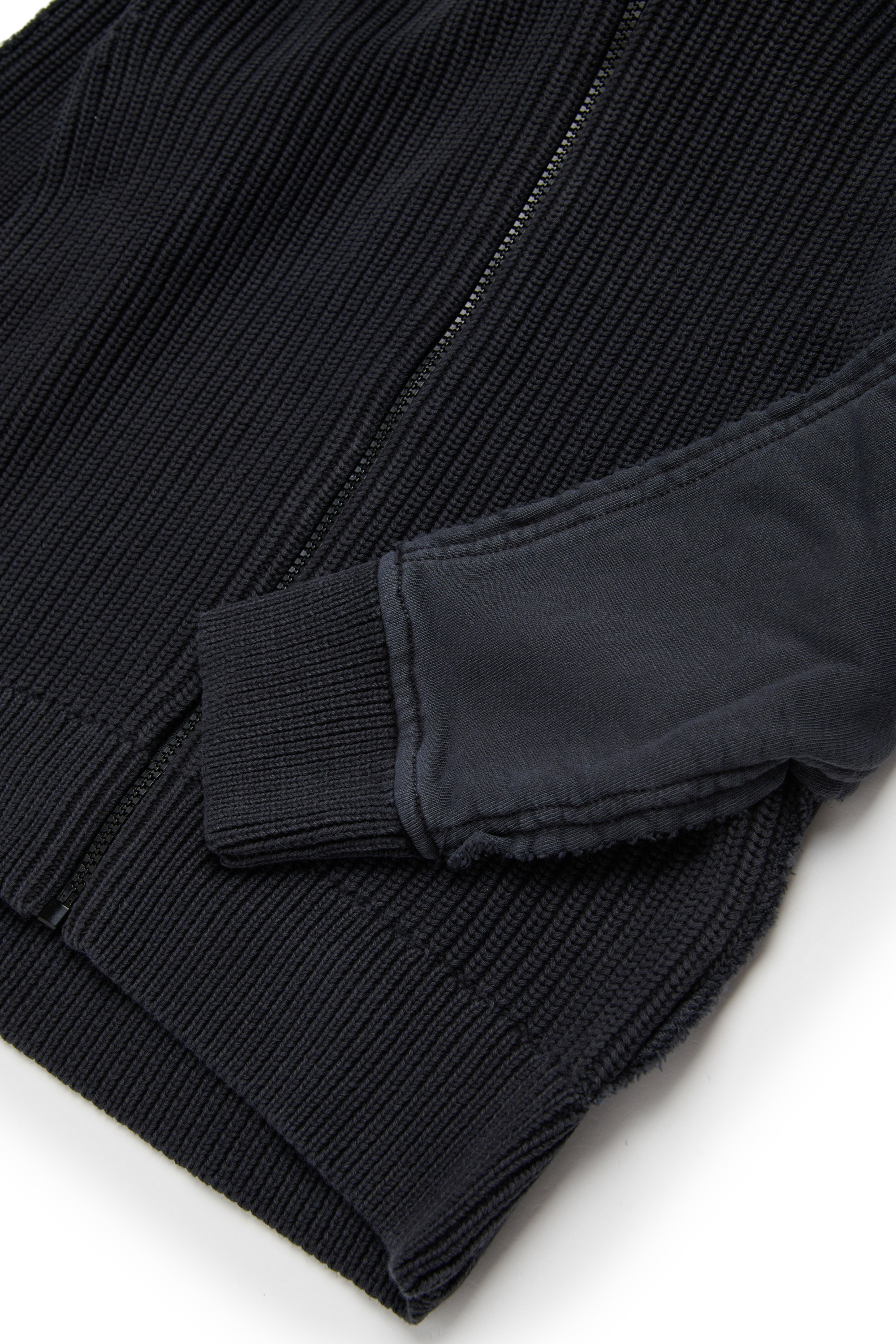 Diesel - KOBERTO OVER, Man's Cotton zip-up hoodie in Black - 4