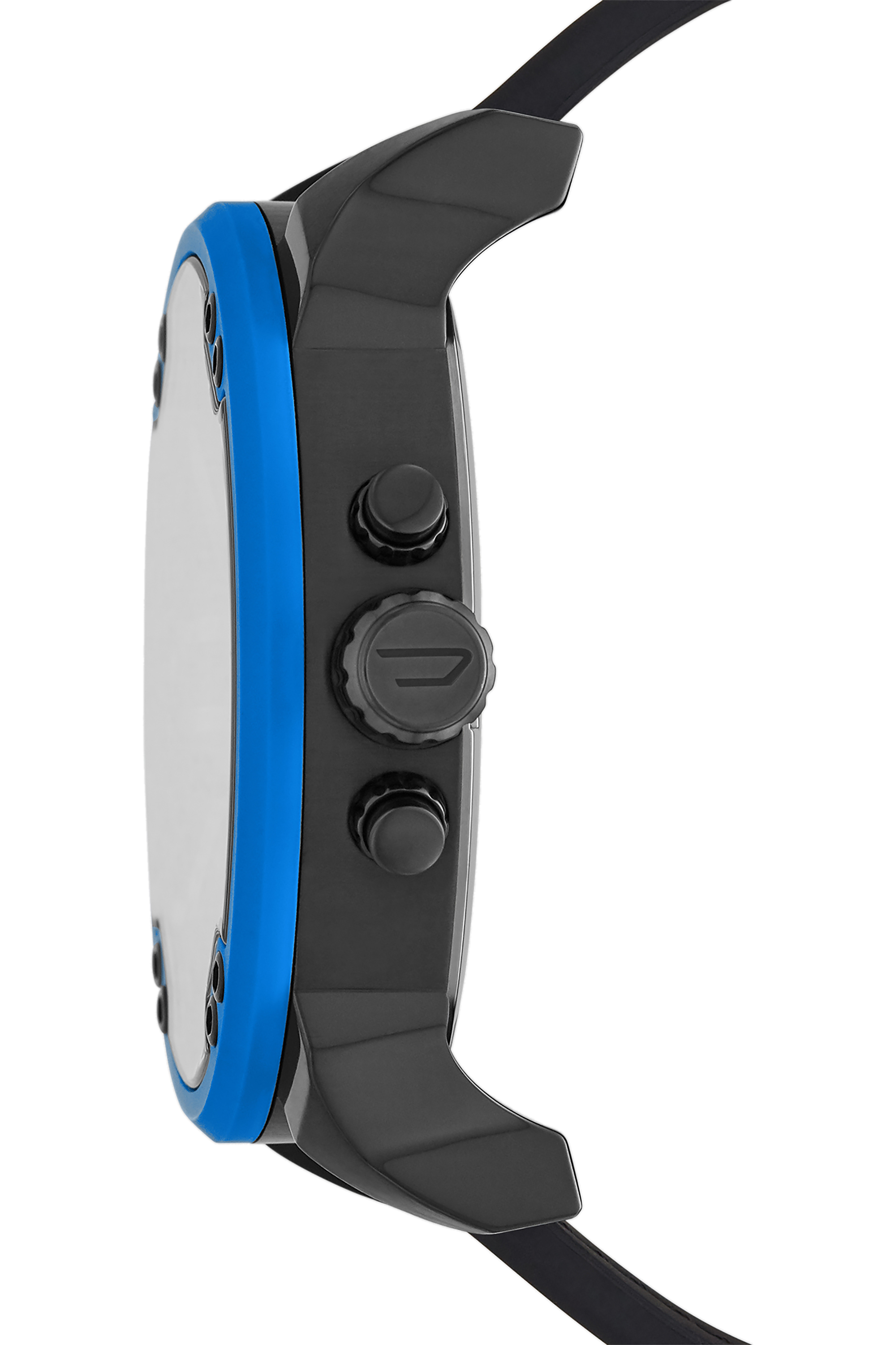 Diesel - DZ7434, Man's Mr. Daddy 2.0 chronograph blue nylon and silicone watch in Blue/Black - 3