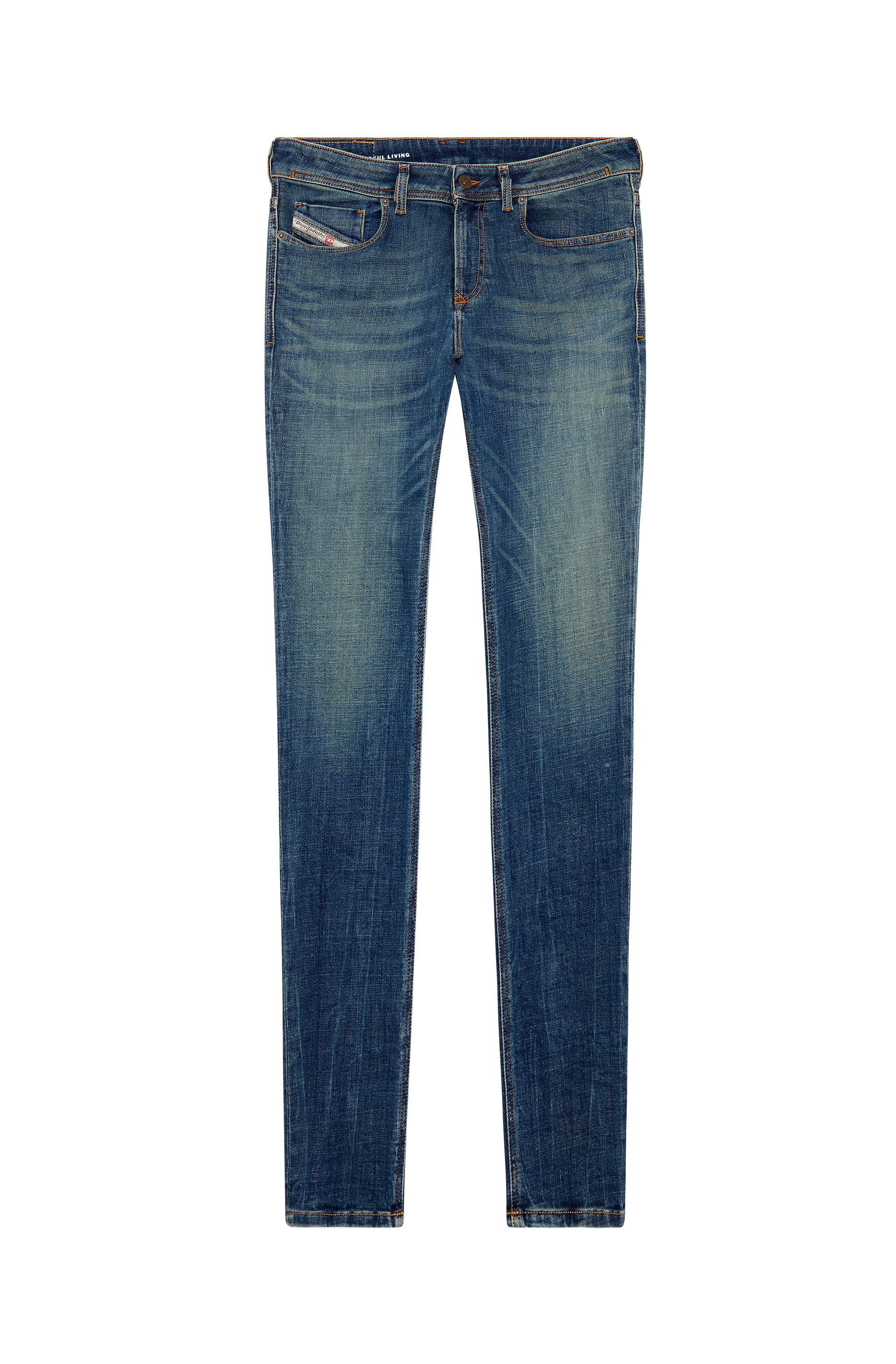 Skinny Jeans 1979 Sleenker 09H67, Dark Blue Diesel - Man's Skinny Jeans 1979 Sleenker 09H67, Dark Blue - 2