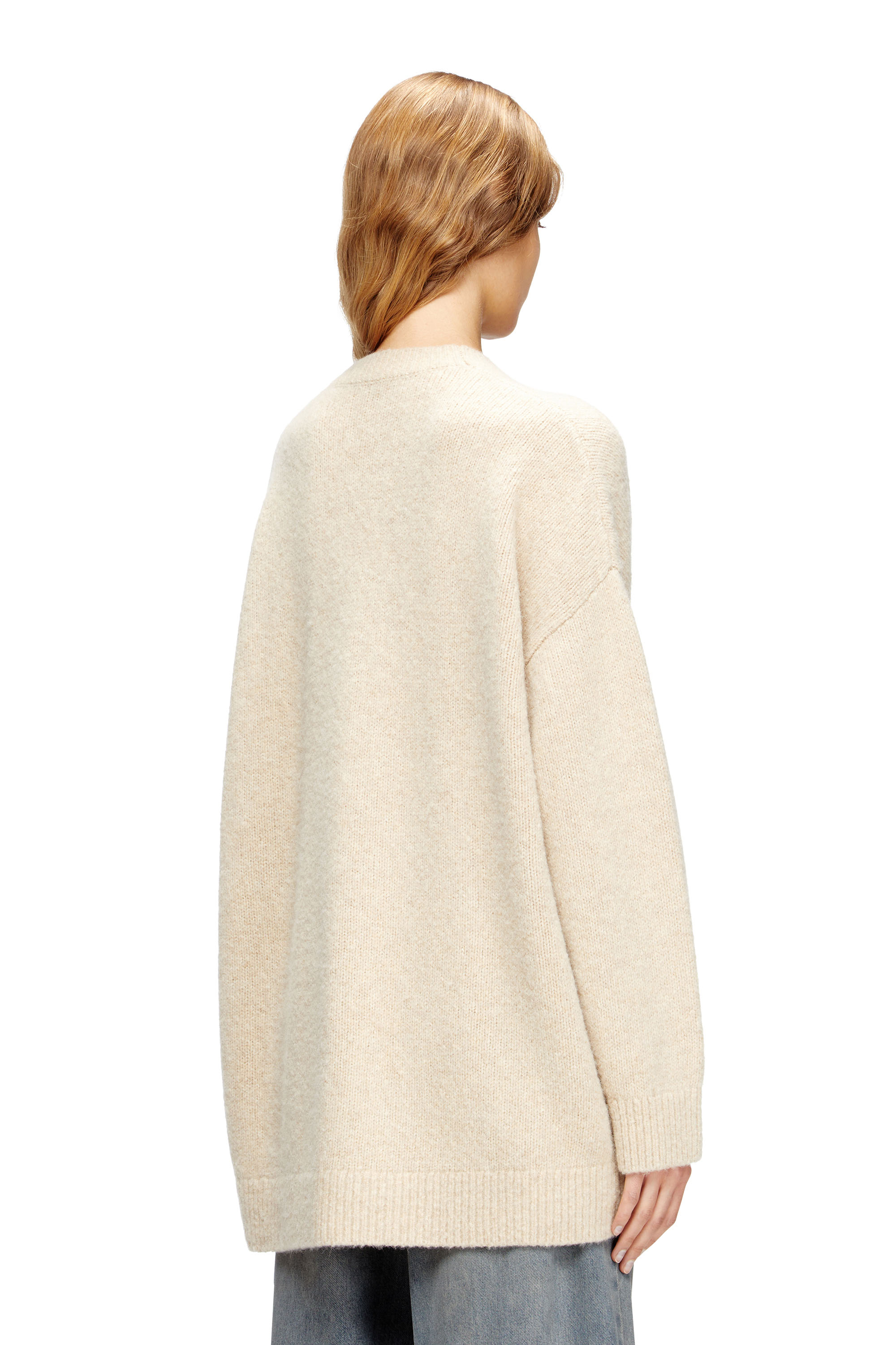 Diesel - M-AREELA, Woman's Cardigan in wool and alpaca blend in Beige - 4