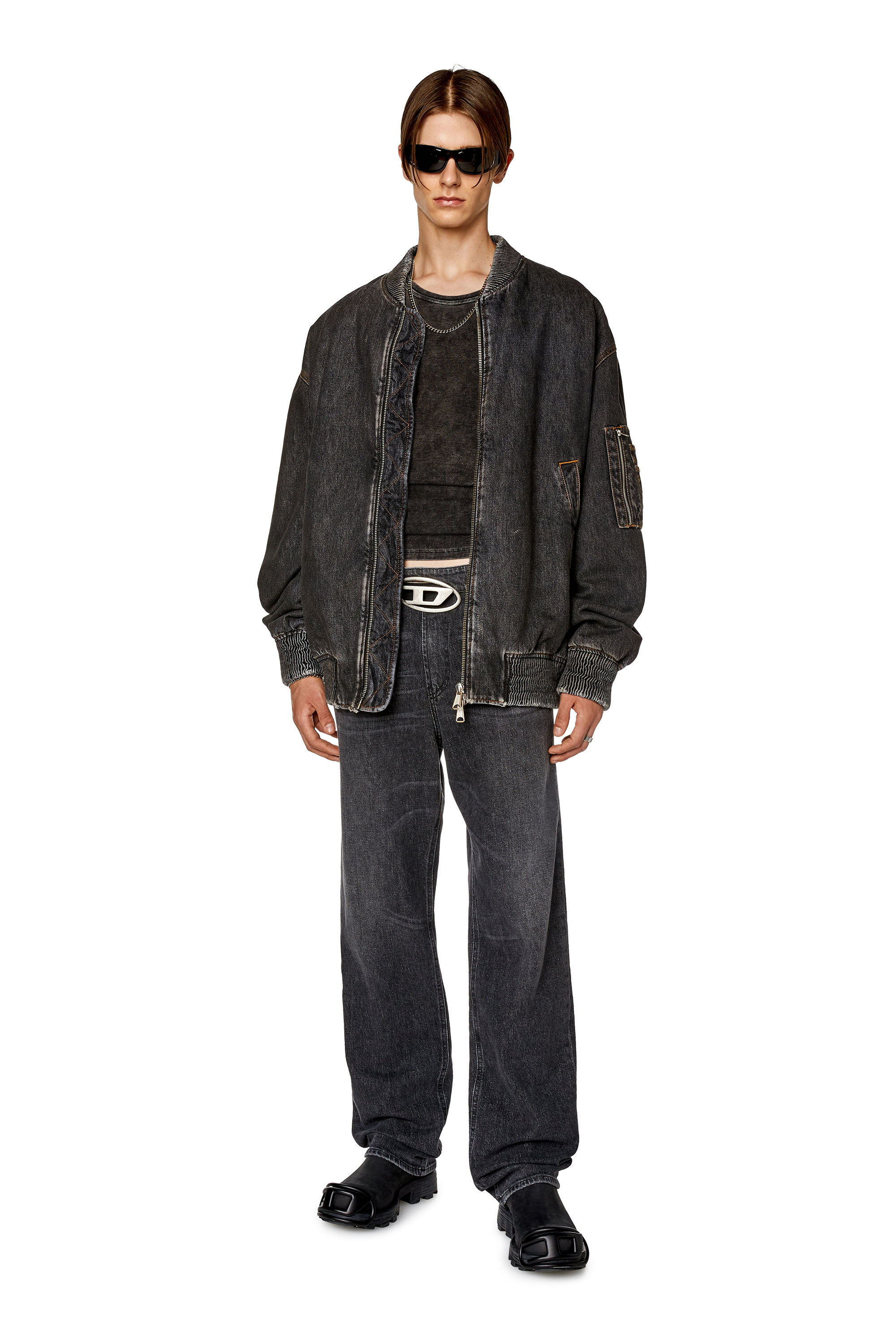 Diesel - 1955 D-Rekiv 0CKAH Straight Jeans, Black/Dark grey - Image 5