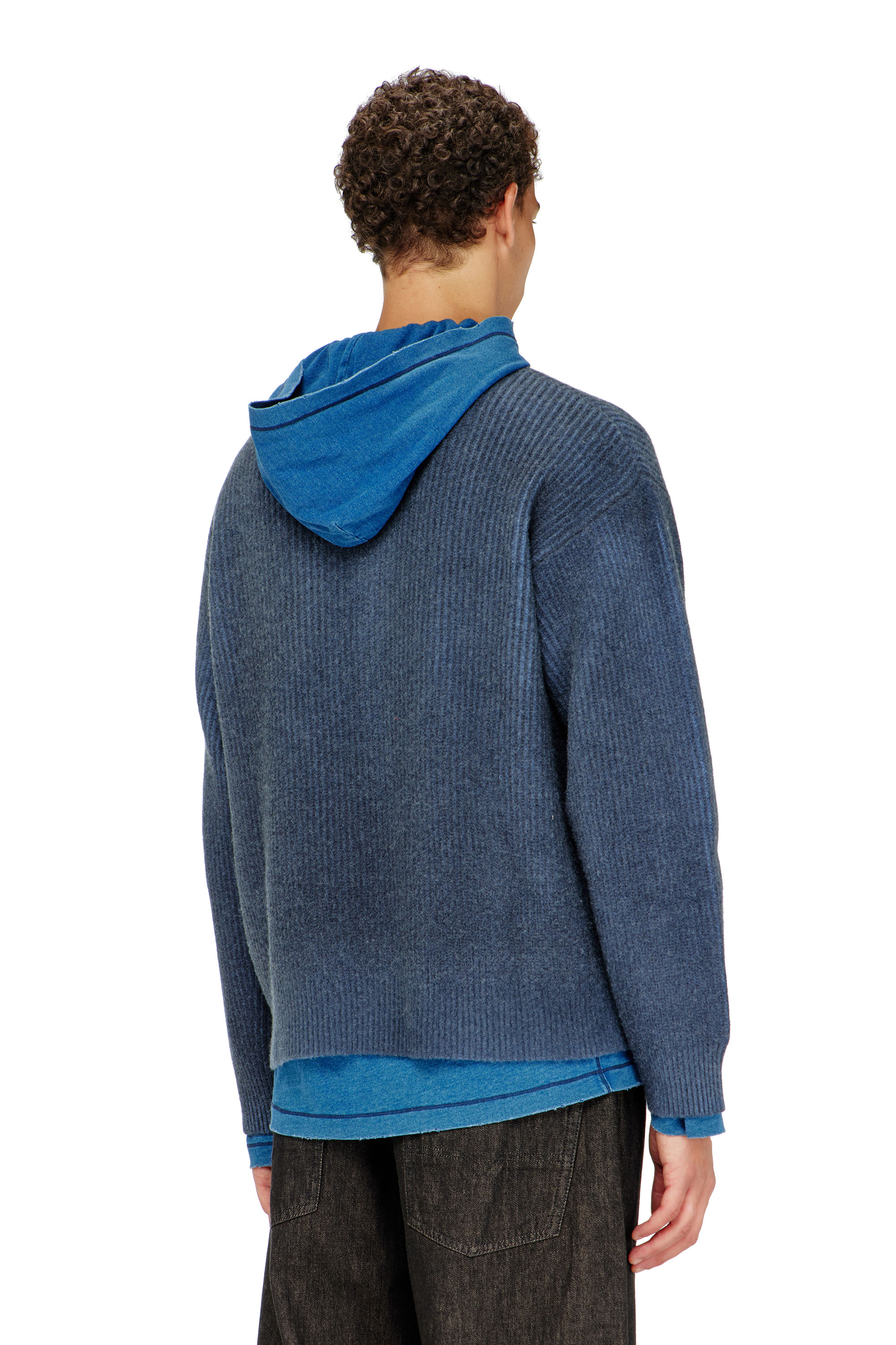 Diesel - K-PICKLER, Man's Wool-blend jumper with mock pocket in null - 4