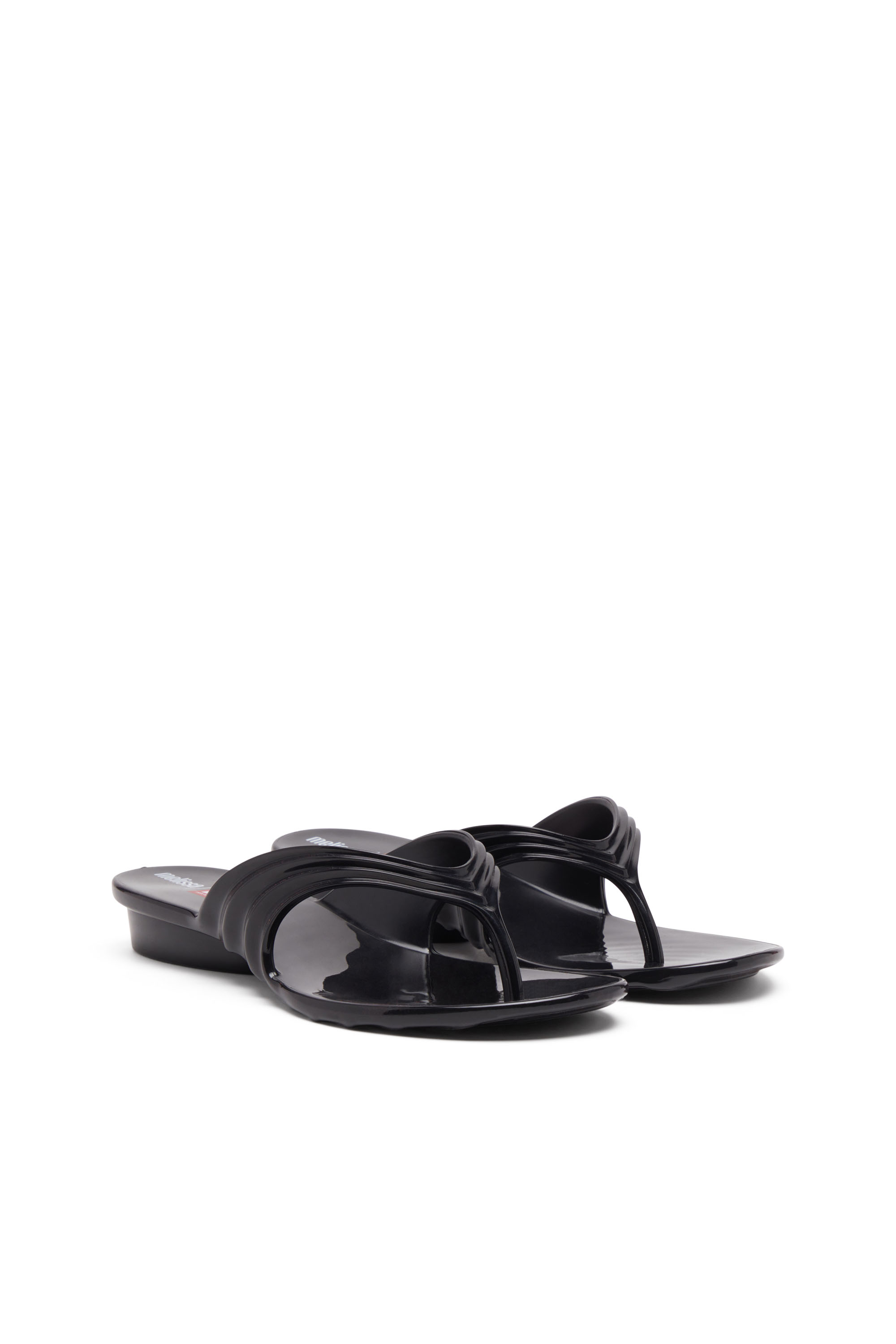 Diesel - MELISSA QUANTUM THONG, Woman's Sculptural flip-flops in Melflex® in Black - 2