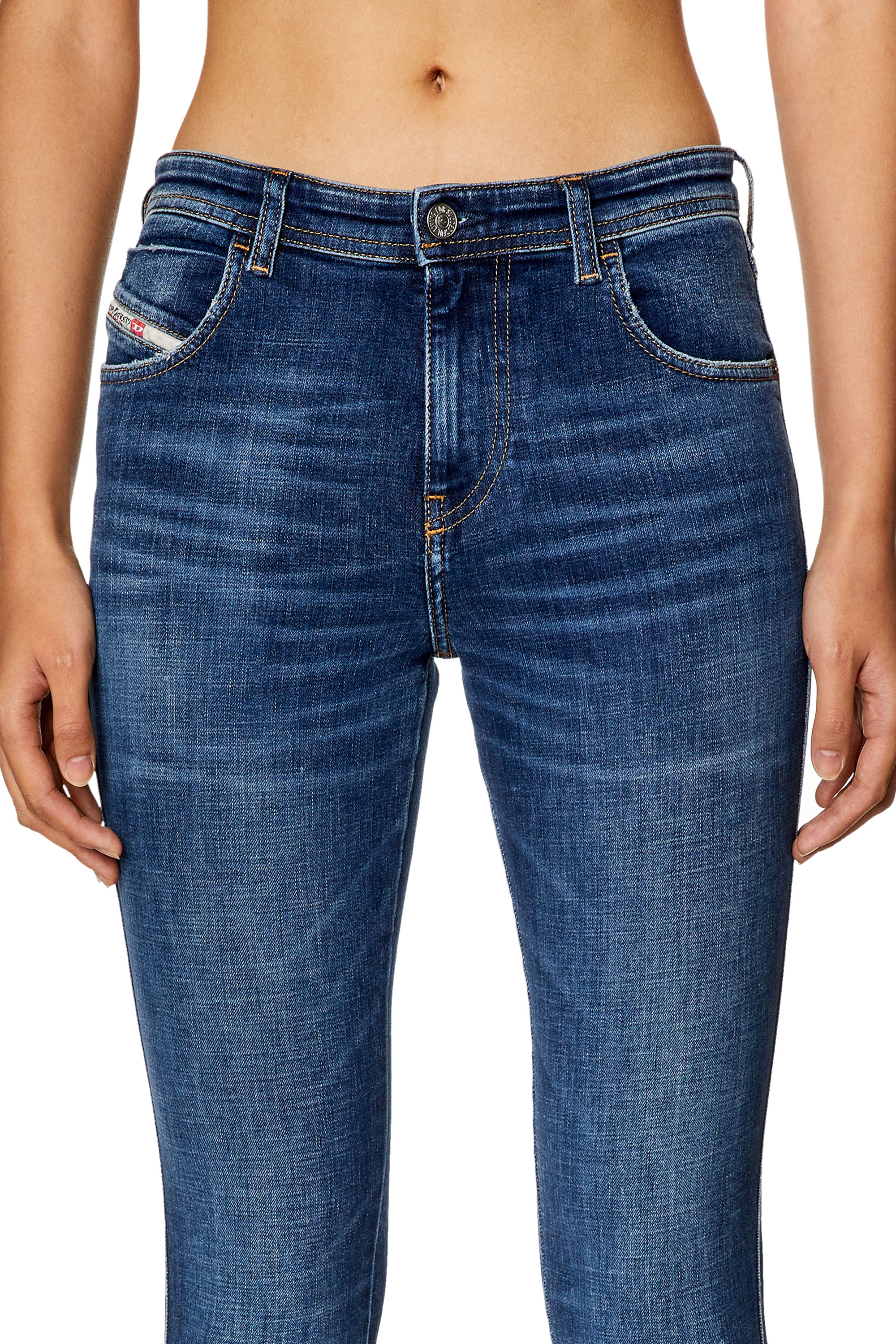 Diesel - Woman Skinny Jeans 2015 Babhila 09H63, Dark Blue - Image 3